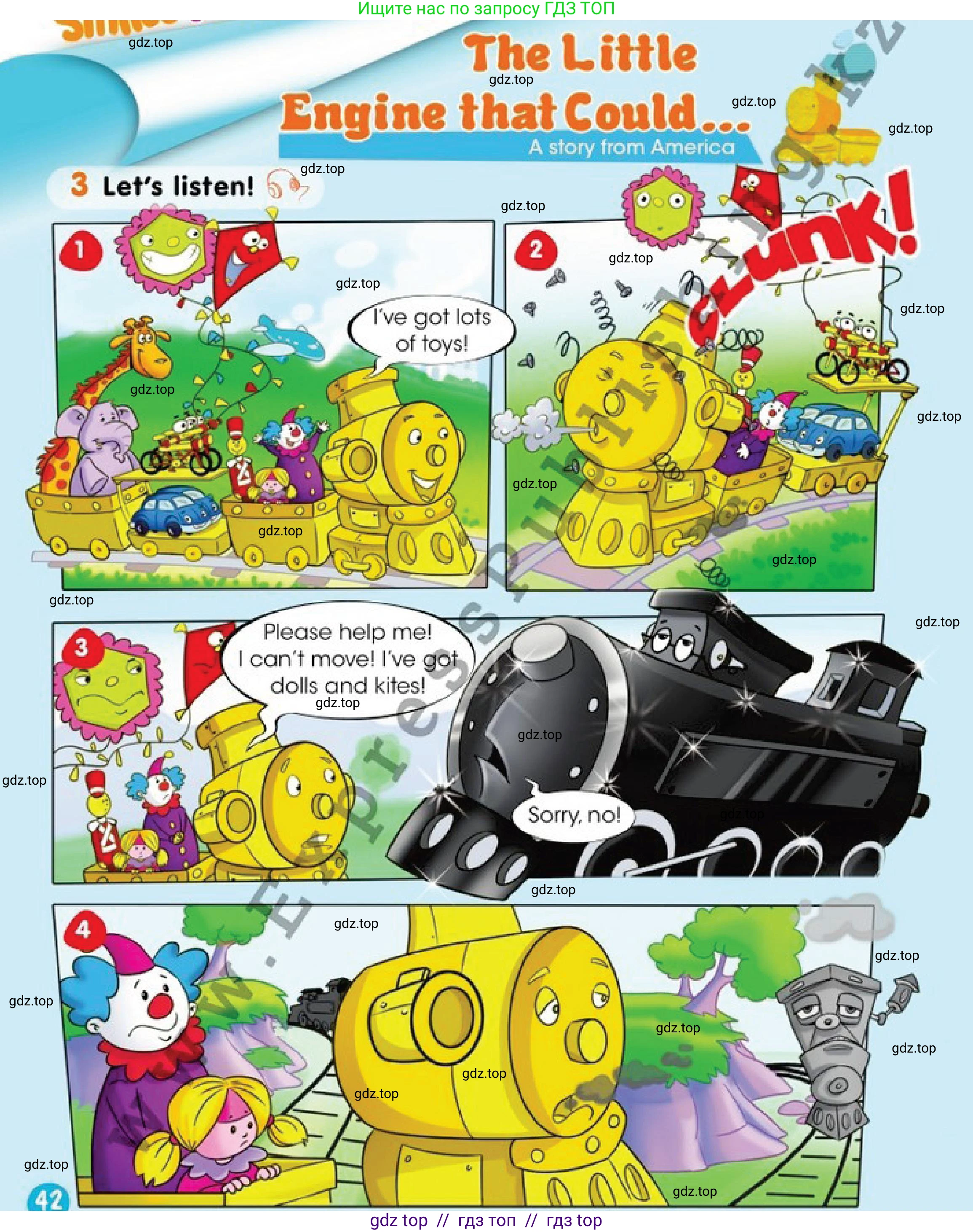 Английский язык (english), 1 класс Учебник (Pupil's book), авторы: Дули Дженни (Dooley Jenny), Эванс Вирджиния (Evans Virginia), Оби Боб (Obee Bob), издательство Express Publishing, Алматы, 2016, голубого цвета, страница 42, номер 3, Условие