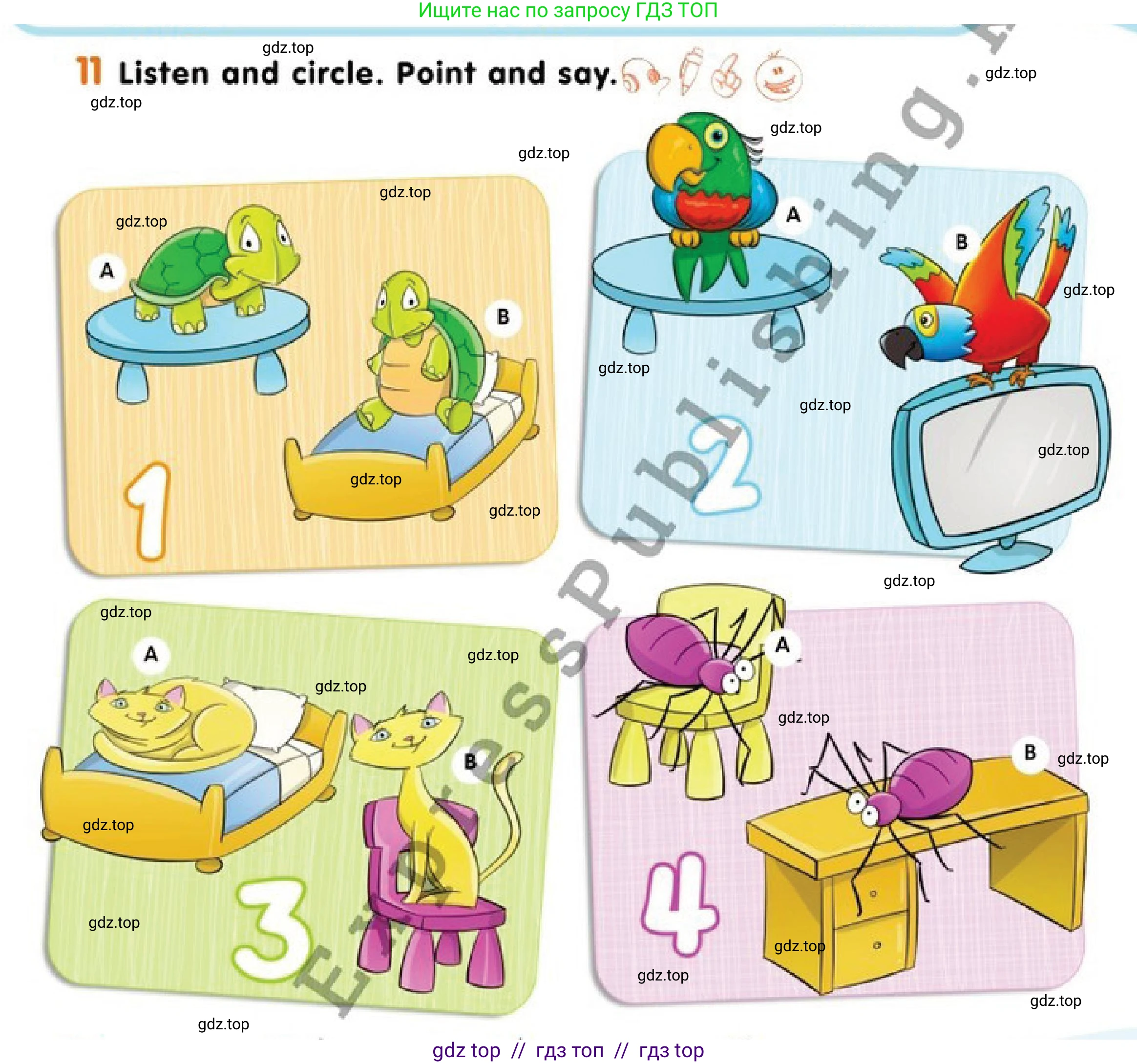 Английский язык (english), 1 класс Учебник (Pupil's book), авторы: Дули Дженни (Dooley Jenny), Эванс Вирджиния (Evans Virginia), Оби Боб (Obee Bob), издательство Express Publishing, Алматы, 2016, голубого цвета, страница 51, номер 11, Условие