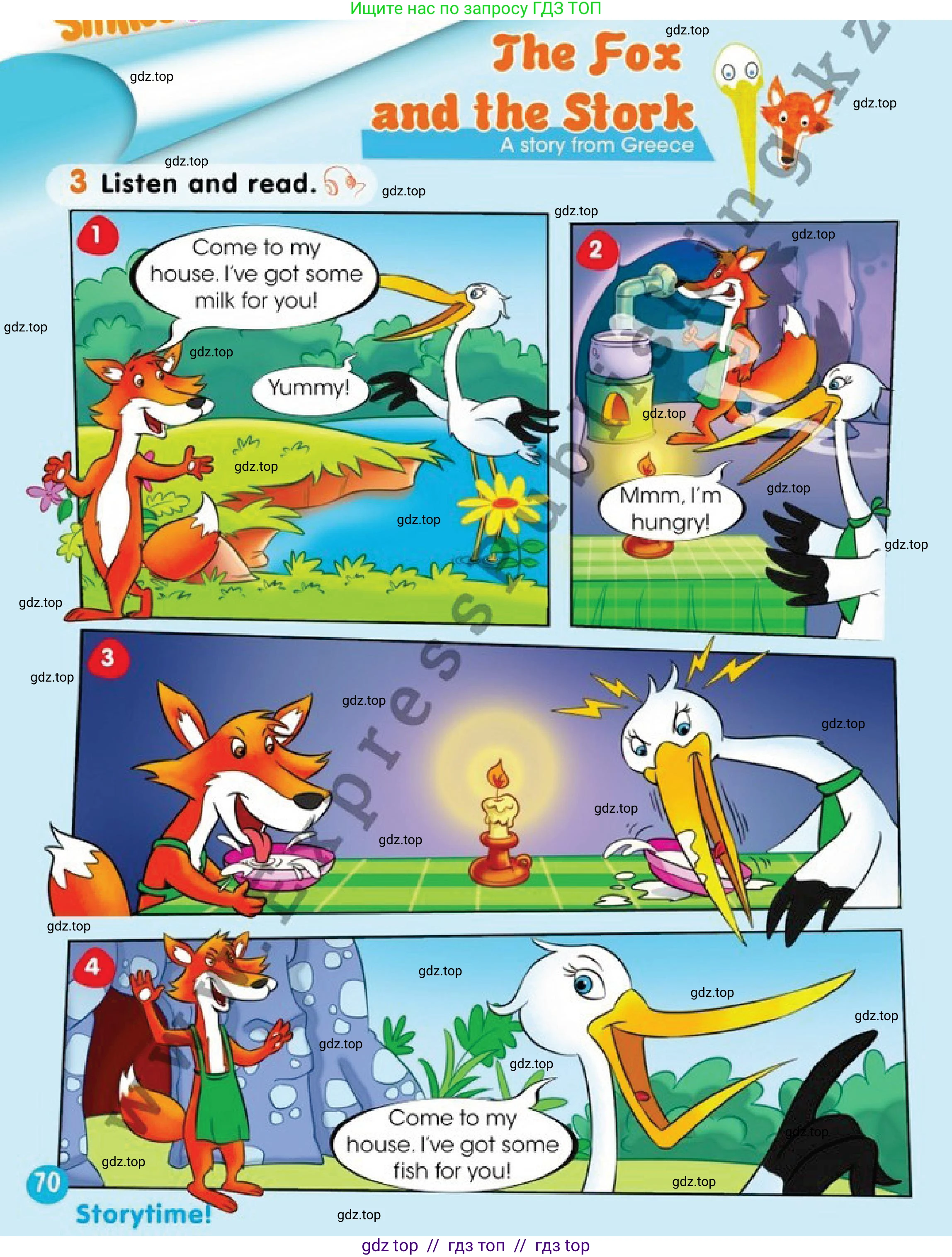 Английский язык (english), 1 класс Учебник (Pupil's book), авторы: Дули Дженни (Dooley Jenny), Эванс Вирджиния (Evans Virginia), Оби Боб (Obee Bob), издательство Express Publishing, Алматы, 2016, голубого цвета, страница 70, номер 3, Условие