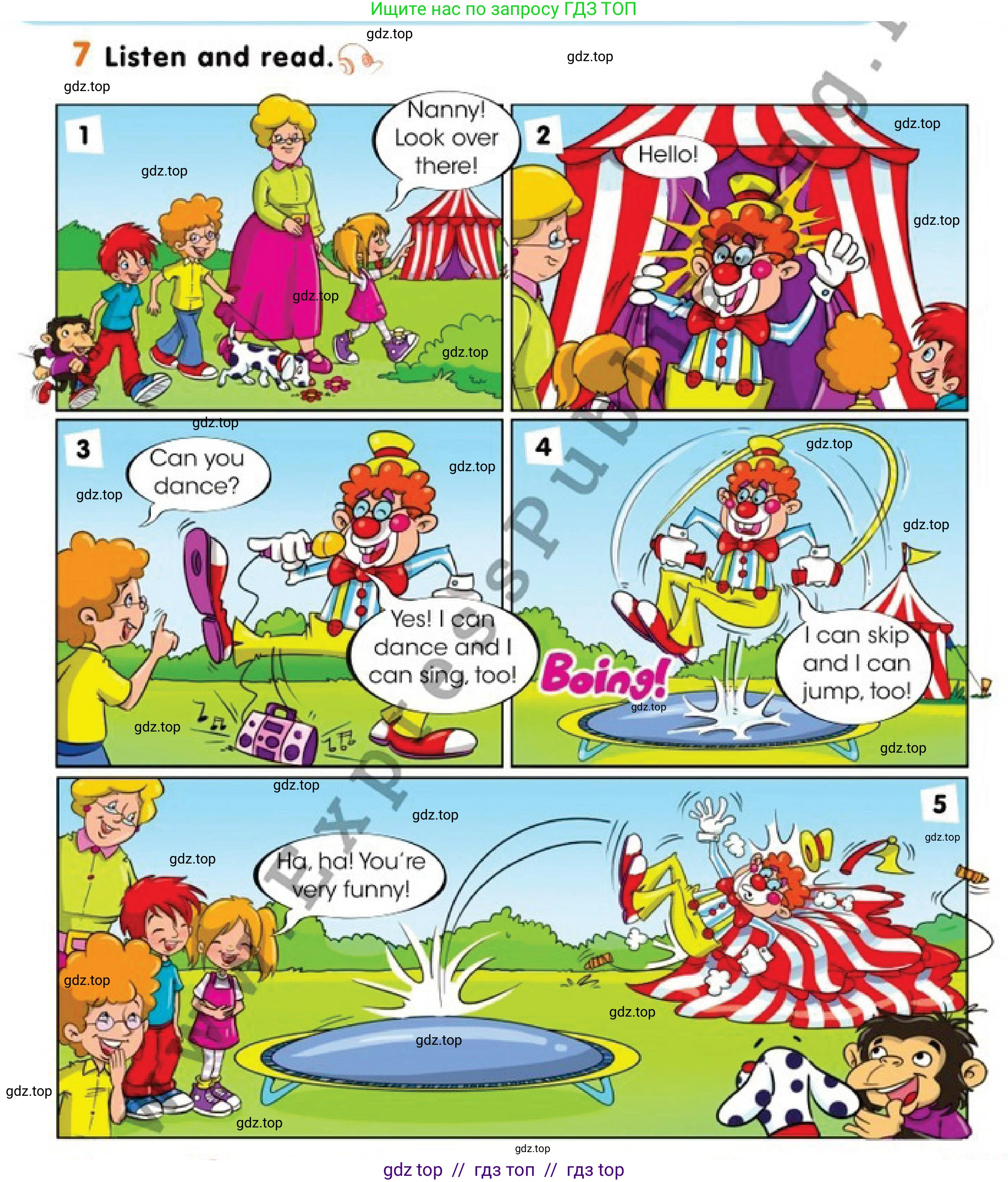 Английский язык (english), 1 класс Учебник (Pupil's book), авторы: Дули Дженни (Dooley Jenny), Эванс Вирджиния (Evans Virginia), Оби Боб (Obee Bob), издательство Express Publishing, Алматы, 2016, голубого цвета, страница 77, номер 7, Условие