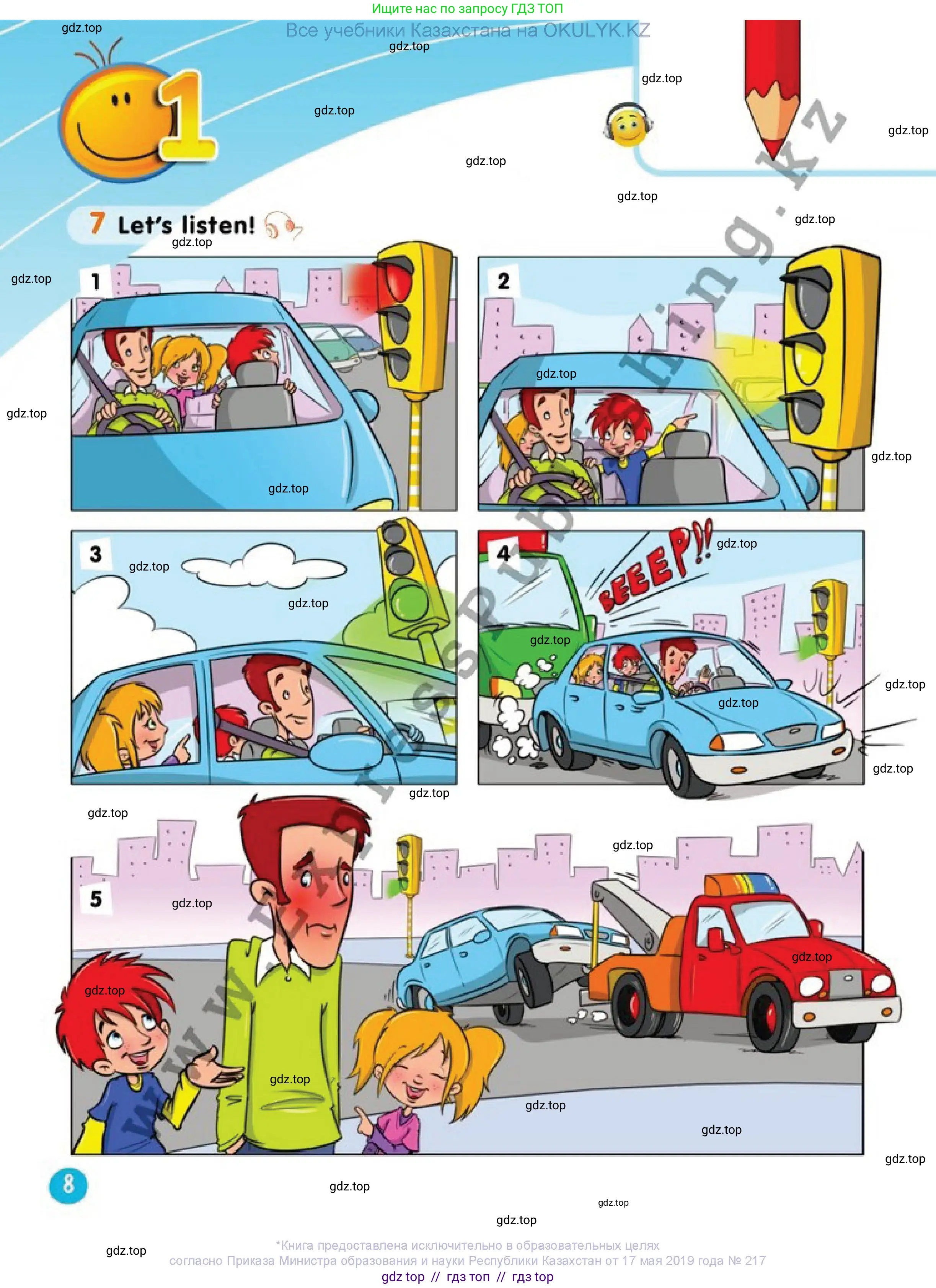 Английский язык (english), 1 класс Учебник (Pupil's book), авторы: Дули Дженни (Dooley Jenny), Эванс Вирджиния (Evans Virginia), Оби Боб (Obee Bob), издательство Express Publishing, Алматы, 2016, голубого цвета, страница 8