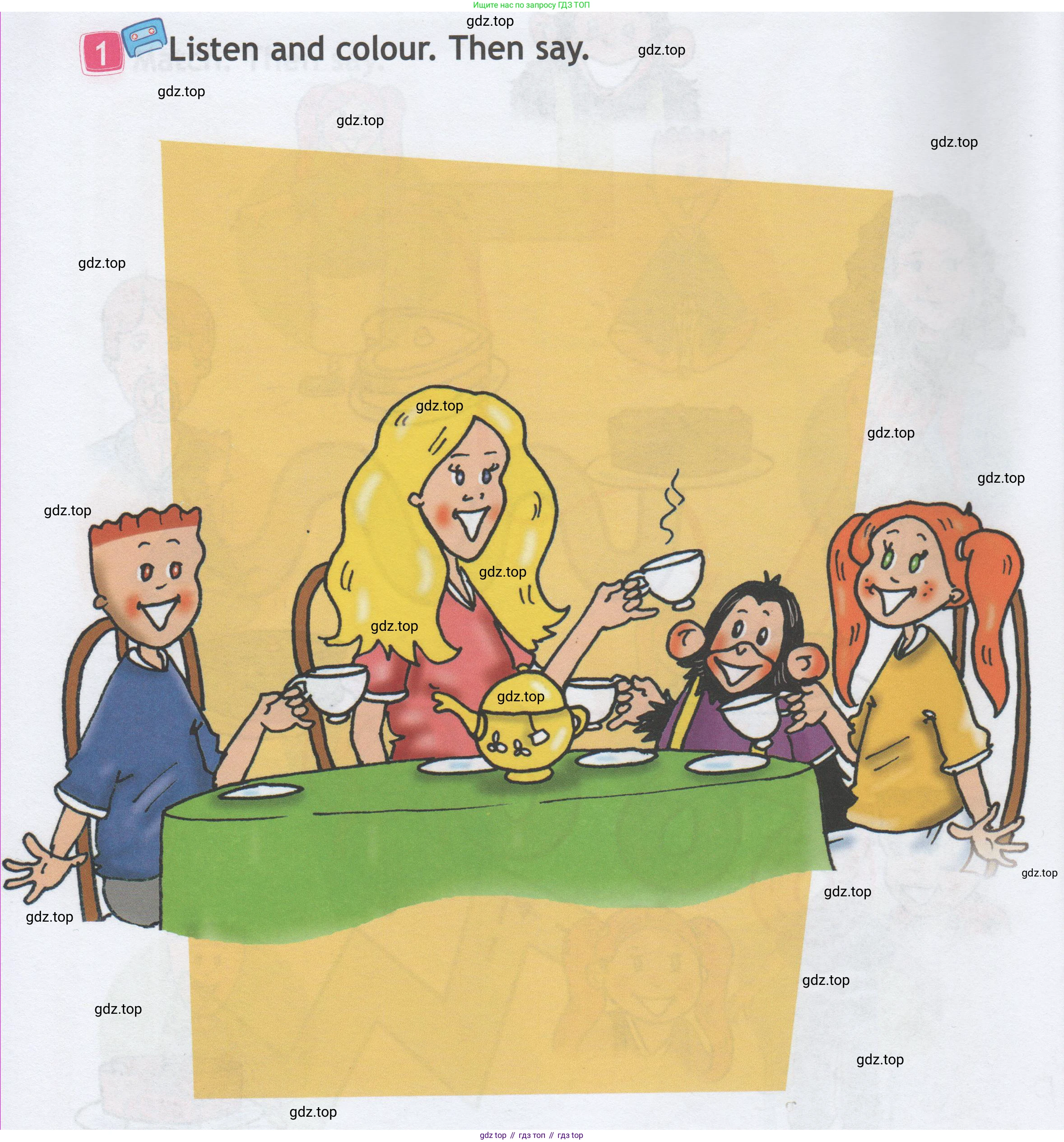 Английский язык (english), 1 класс Рабочая тетрадь (workbook), авторы: Быкова Надежда Ильинична (Bykova Nadezhda), Дули Дженни (Dooley Jenny), Поспелова Марина Давидовна (Pospelova Marina), Эванс Вирджиния (Evans Virginia), издательство Просвещение, Москва, 2012, страница 14, номер 1, Условие