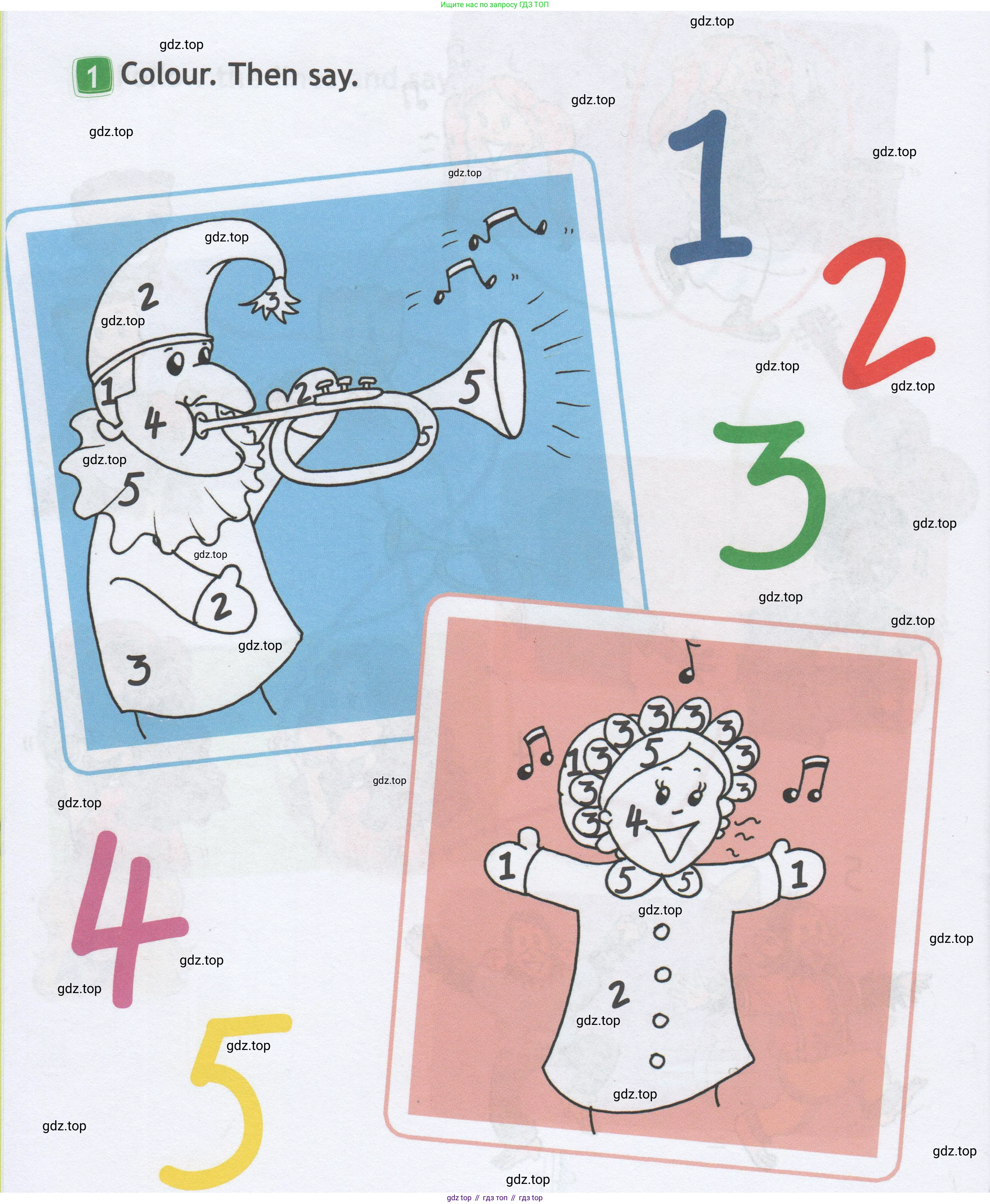 Английский язык (english), 1 класс Рабочая тетрадь (workbook), авторы: Быкова Надежда Ильинична (Bykova Nadezhda), Дули Дженни (Dooley Jenny), Поспелова Марина Давидовна (Pospelova Marina), Эванс Вирджиния (Evans Virginia), издательство Просвещение, Москва, 2012, страница 62, номер 1, Условие