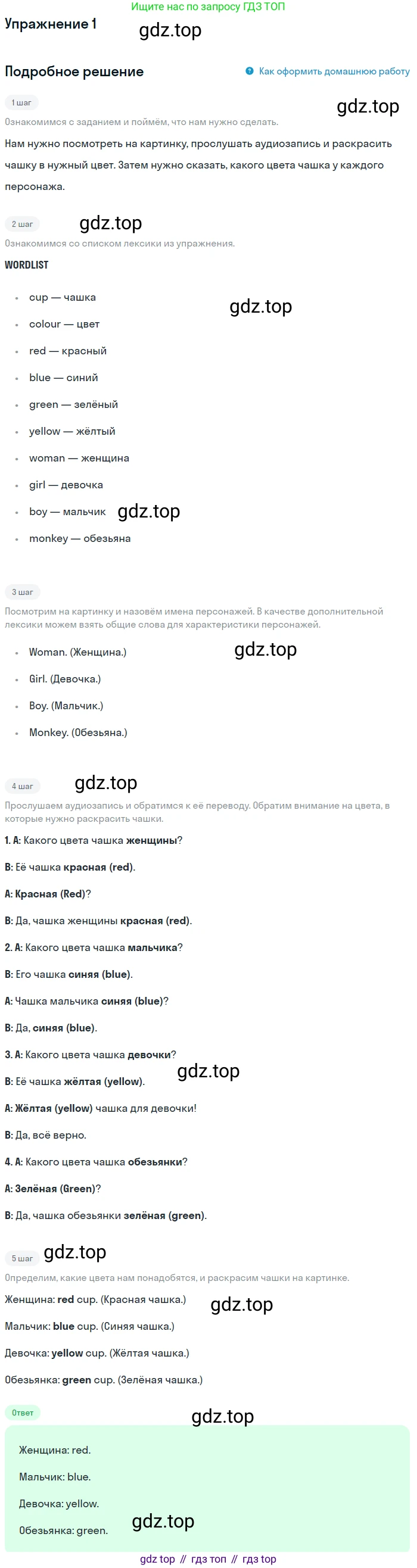 Английский язык (english), 1 класс Рабочая тетрадь (workbook), авторы: Быкова Надежда Ильинична (Bykova Nadezhda), Дули Дженни (Dooley Jenny), Поспелова Марина Давидовна (Pospelova Marina), Эванс Вирджиния (Evans Virginia), издательство Просвещение, Москва, 2012, страница 14, номер 1, Решение