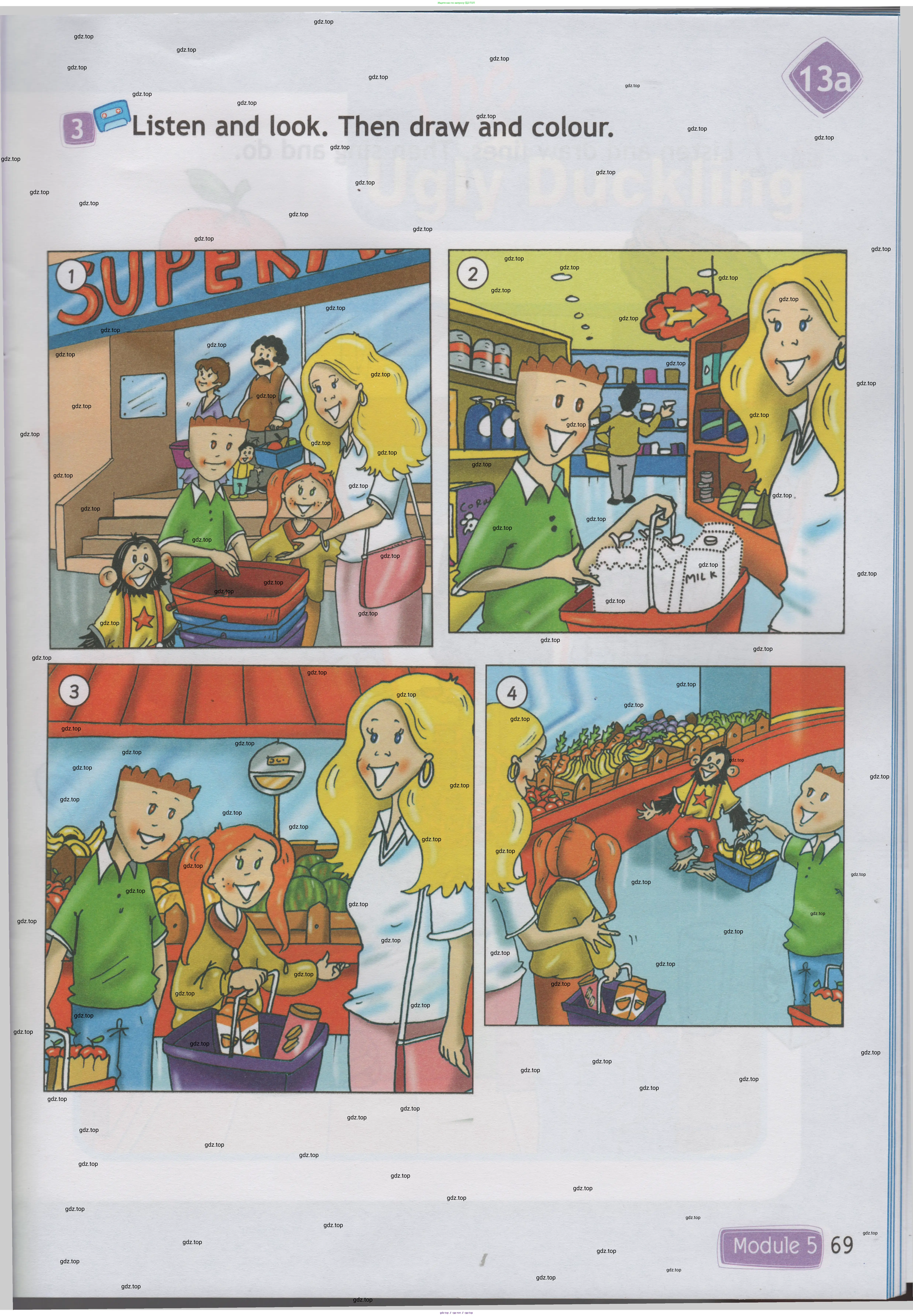 Английский язык (english), 1 класс Учебник (Student's book), авторы: Быкова Надежда Ильинична (Bykova Nadezhda), Дули Дженни (Dooley Jenny), Поспелова Марина Давидовна (Pospelova Marina), Эванс Вирджиния (Evans Virginia), издательство Просвещение, Москва, 2019, страница 69