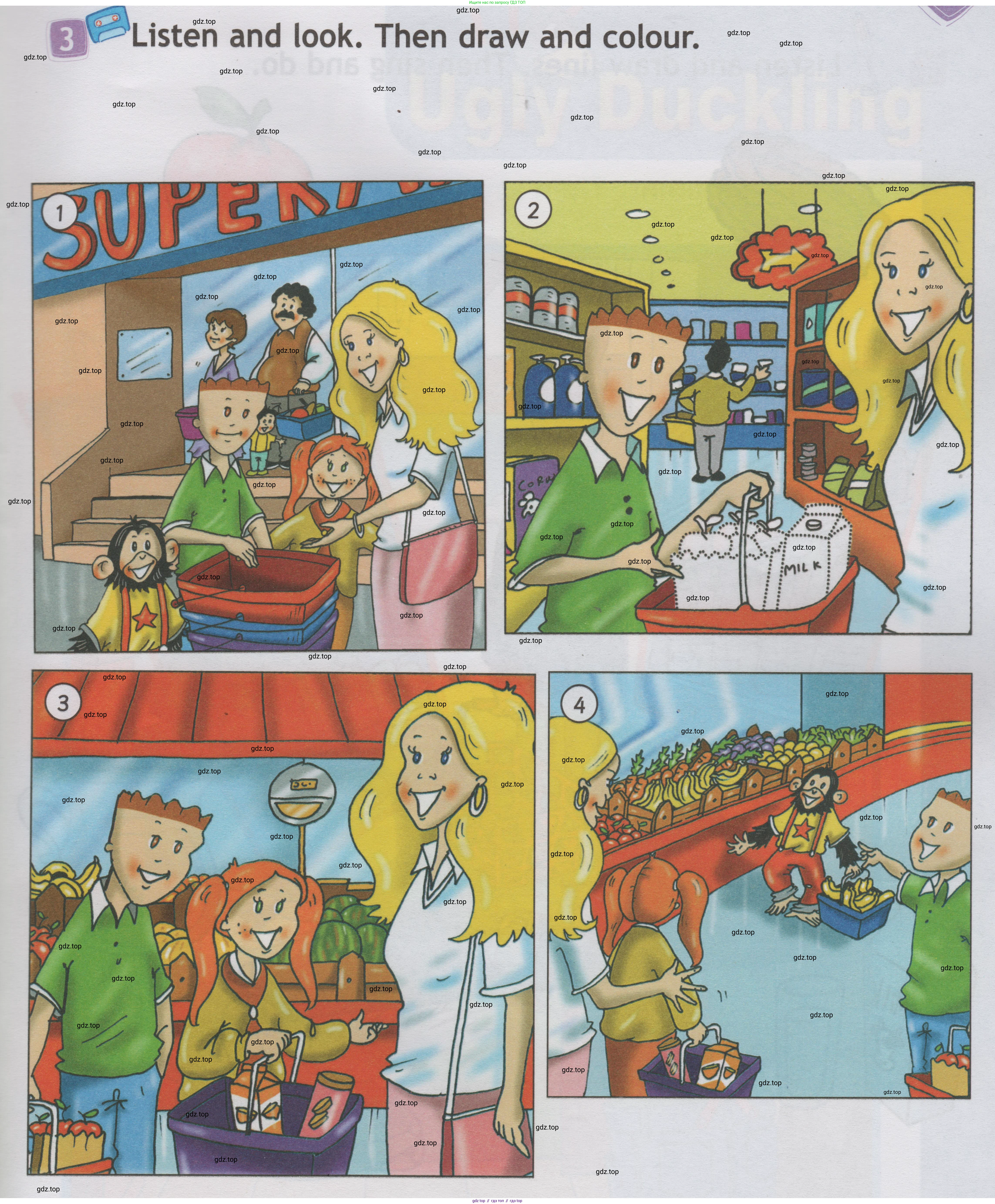 Английский язык (english), 1 класс Учебник (Student's book), авторы: Быкова Надежда Ильинична (Bykova Nadezhda), Дули Дженни (Dooley Jenny), Поспелова Марина Давидовна (Pospelova Marina), Эванс Вирджиния (Evans Virginia), издательство Просвещение, Москва, 2019, страница 69, номер 3, Условие