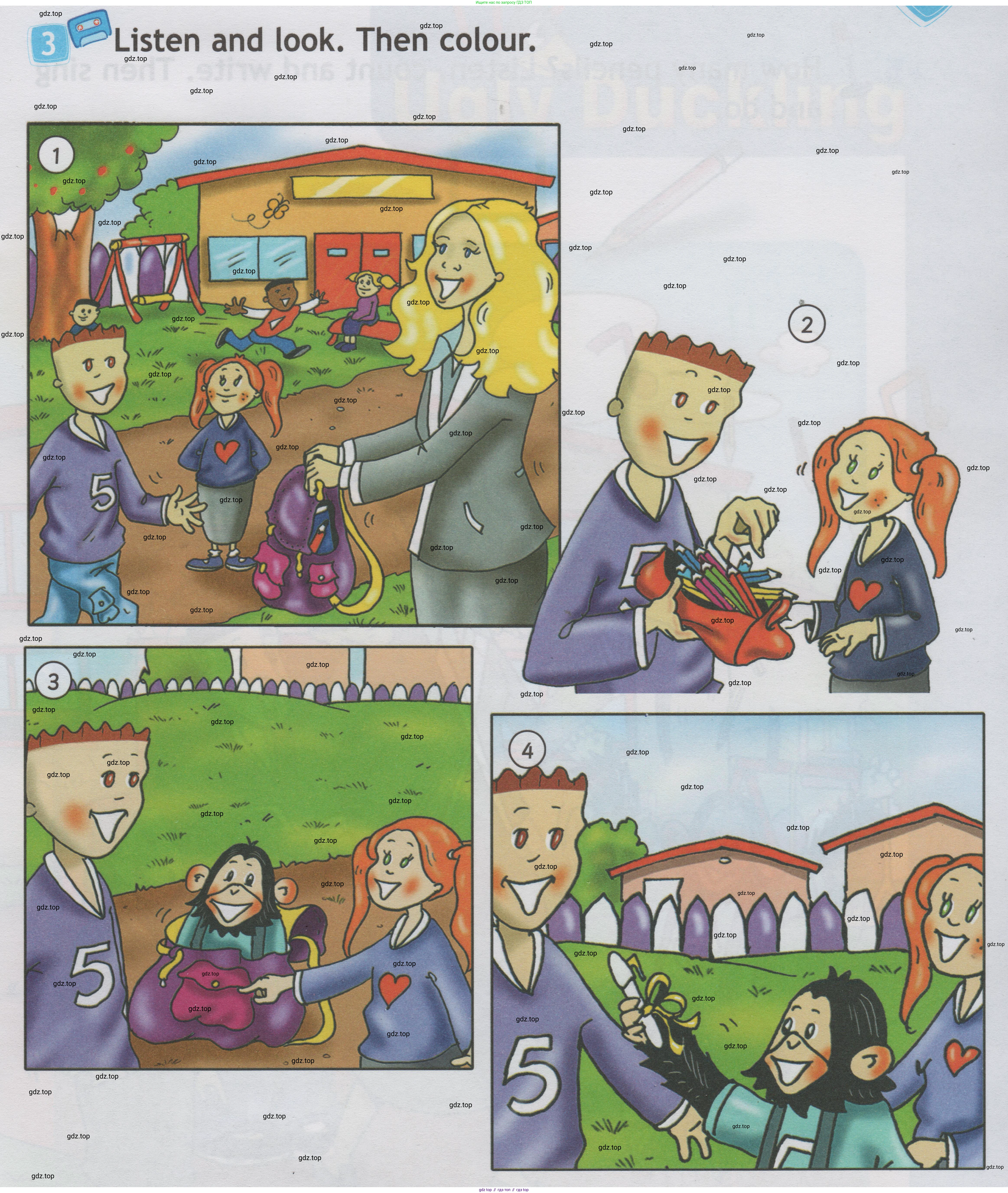 Английский язык (english), 1 класс Учебник (Student's book), авторы: Быкова Надежда Ильинична (Bykova Nadezhda), Дули Дженни (Dooley Jenny), Поспелова Марина Давидовна (Pospelova Marina), Эванс Вирджиния (Evans Virginia), издательство Просвещение, Москва, 2019, страница 29, номер 3, Условие