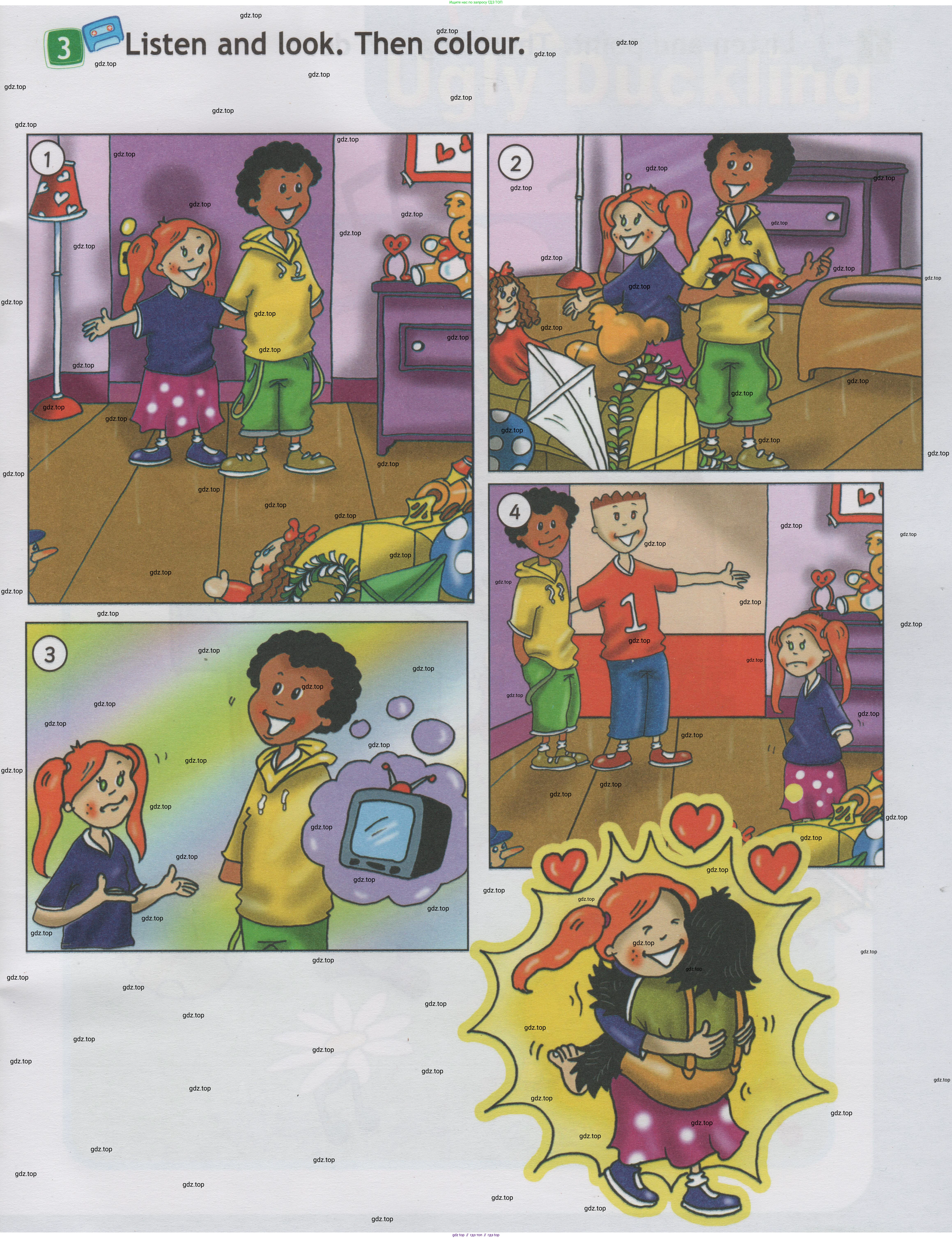 Английский язык (english), 1 класс Учебник (Student's book), авторы: Быкова Надежда Ильинична (Bykova Nadezhda), Дули Дженни (Dooley Jenny), Поспелова Марина Давидовна (Pospelova Marina), Эванс Вирджиния (Evans Virginia), издательство Просвещение, Москва, 2019, страница 41, номер 3, Условие