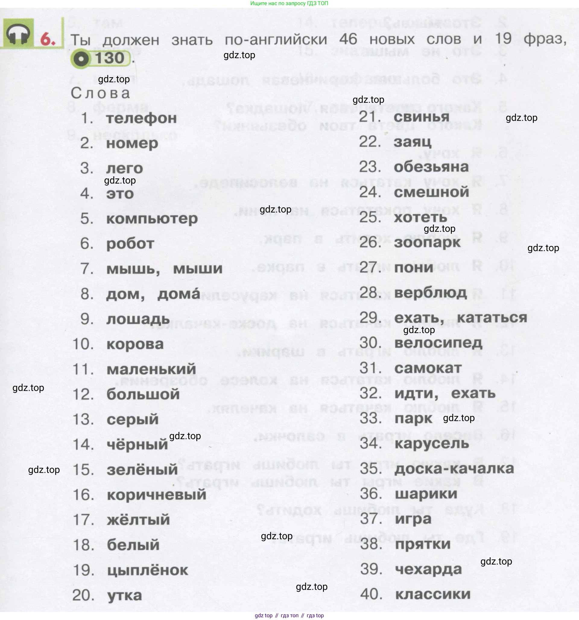 ГДЗ Английский язык (english), 1 класс Учебник, авторы: Верещагина Ирина Николаевна (Vereshchagina Irina), Притыкина Тамара Александровна (Pritykina Tamara), издательство Эксмо, Москва, 2017, страница 135, номер 6, Условие