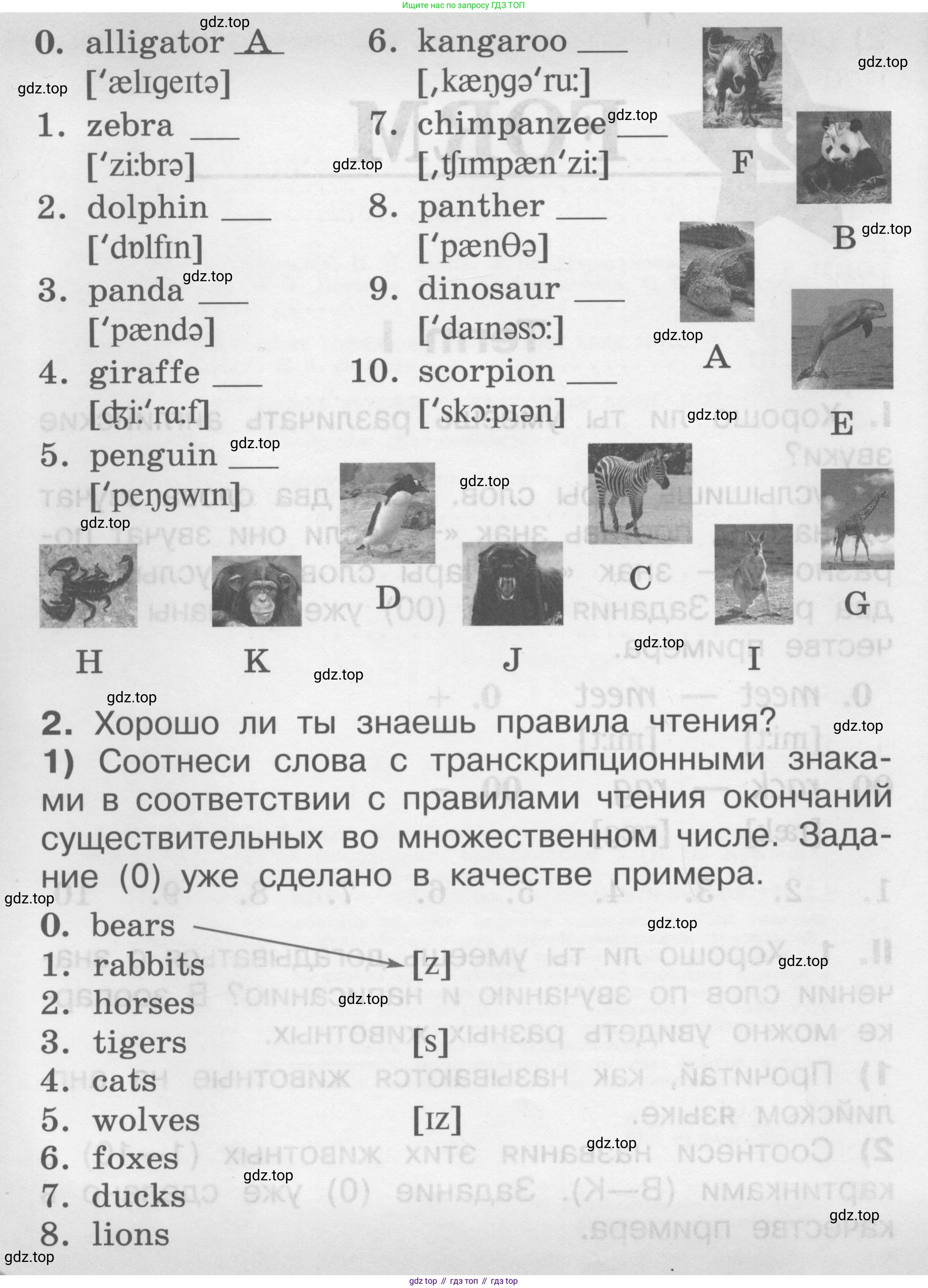 Английский язык (english), 2-4 класс контрольные задания (assessment tasks), автор: Кузовлев Владимир Петрович (Kuzovlev Vladimir), издательство Просвещение, Москва, 2016, зелёного цвета, страница 5, номер II, Условие (продолжение 2)