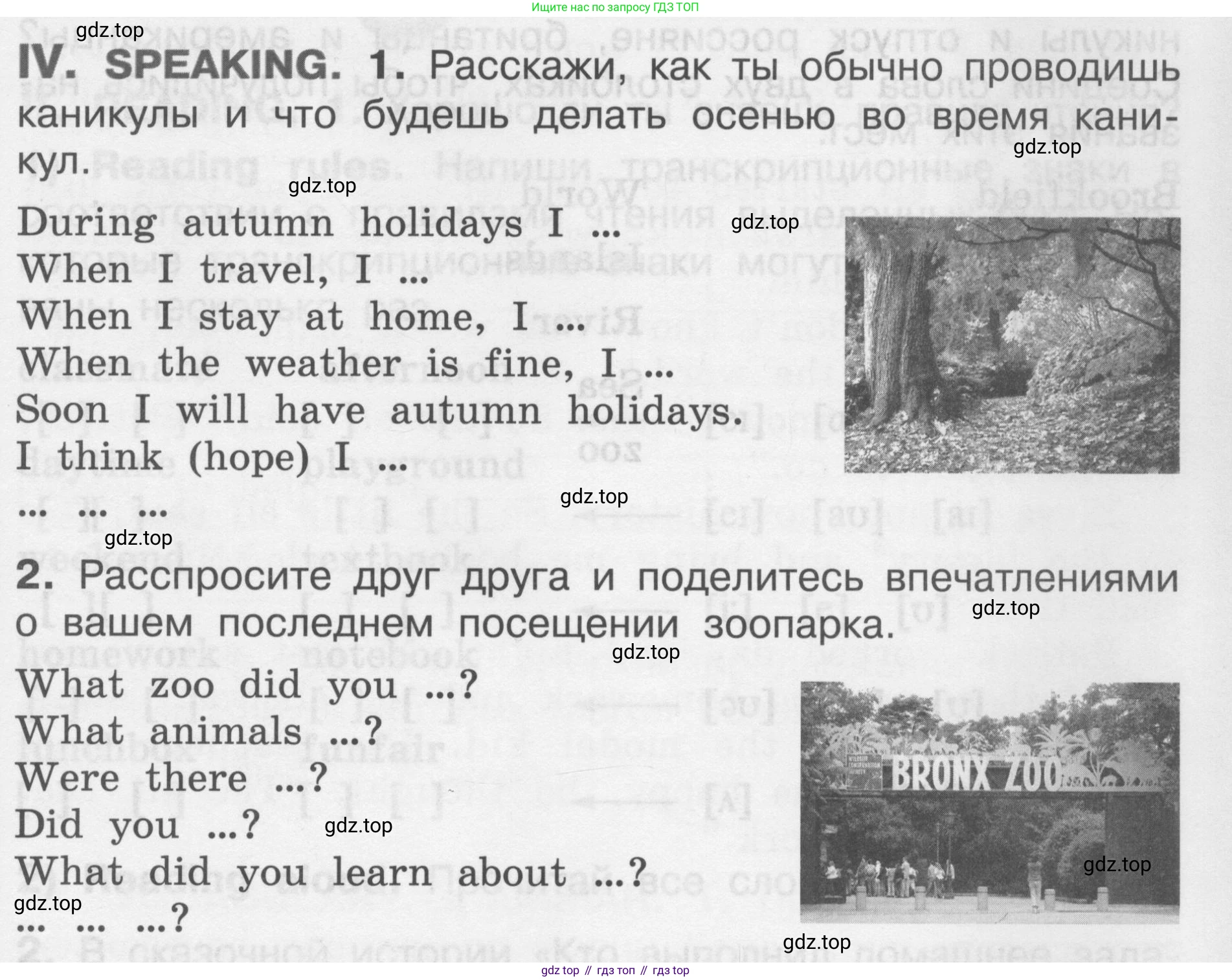 Английский язык (english), 2-4 класс контрольные задания (assessment tasks), автор: Кузовлев Владимир Петрович (Kuzovlev Vladimir), издательство Просвещение, Москва, 2016, зелёного цвета, страница 61, номер IV, Условие