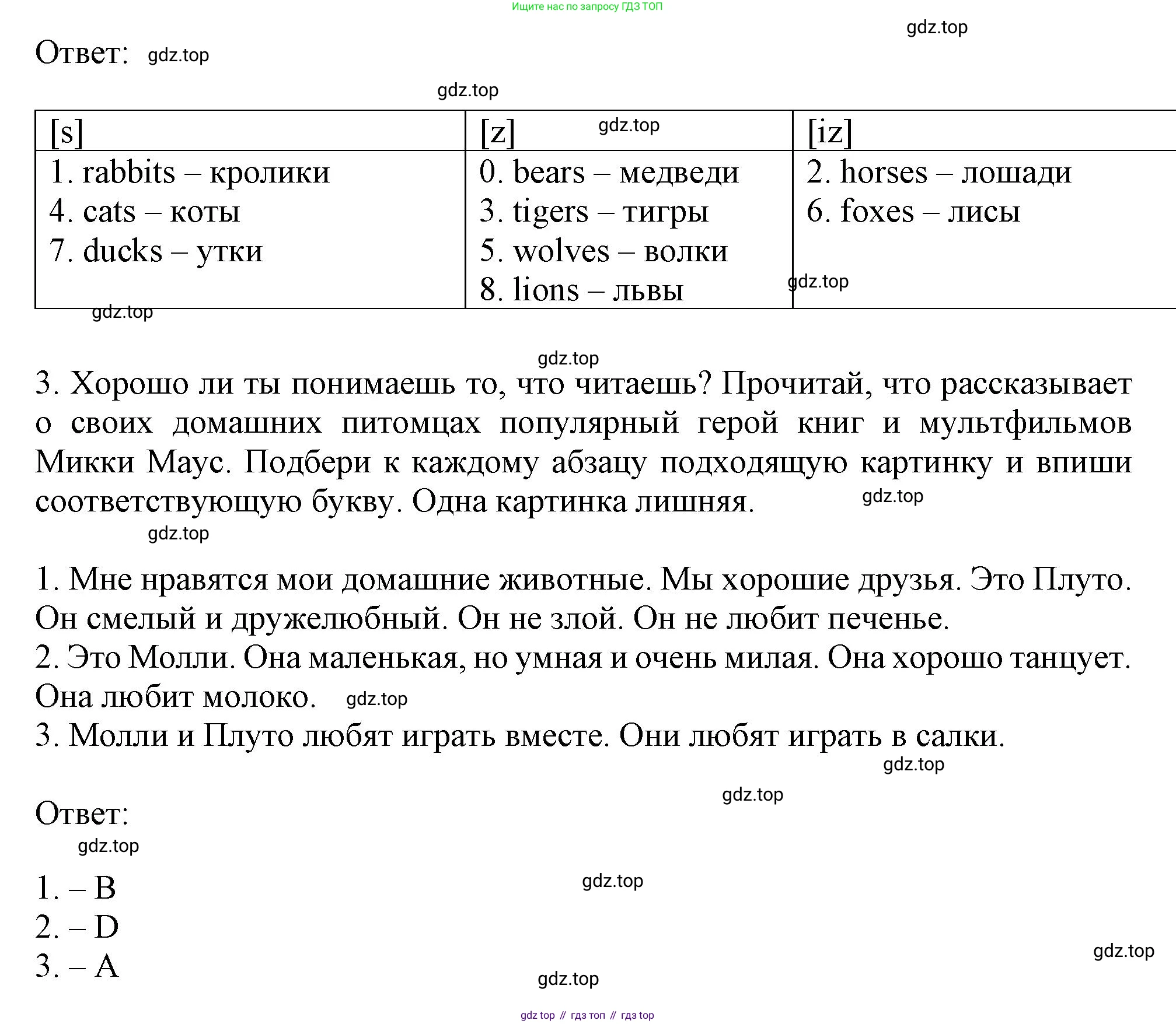 Английский язык (english), 2-4 класс контрольные задания (assessment tasks), автор: Кузовлев Владимир Петрович (Kuzovlev Vladimir), издательство Просвещение, Москва, 2016, зелёного цвета, страница 5, номер II, Решение (продолжение 2)