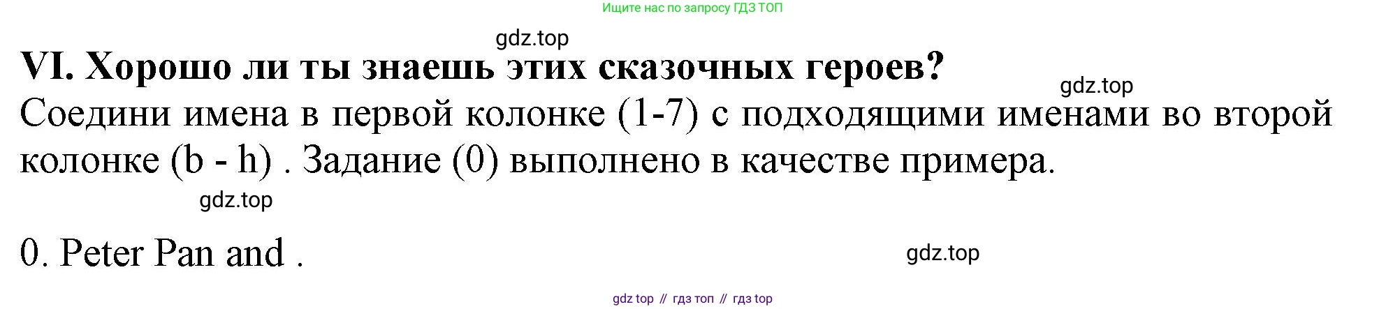 Английский язык (english), 2-4 класс контрольные задания (assessment tasks), автор: Кузовлев Владимир Петрович (Kuzovlev Vladimir), издательство Просвещение, Москва, 2016, зелёного цвета, страница 24, номер VI, Решение