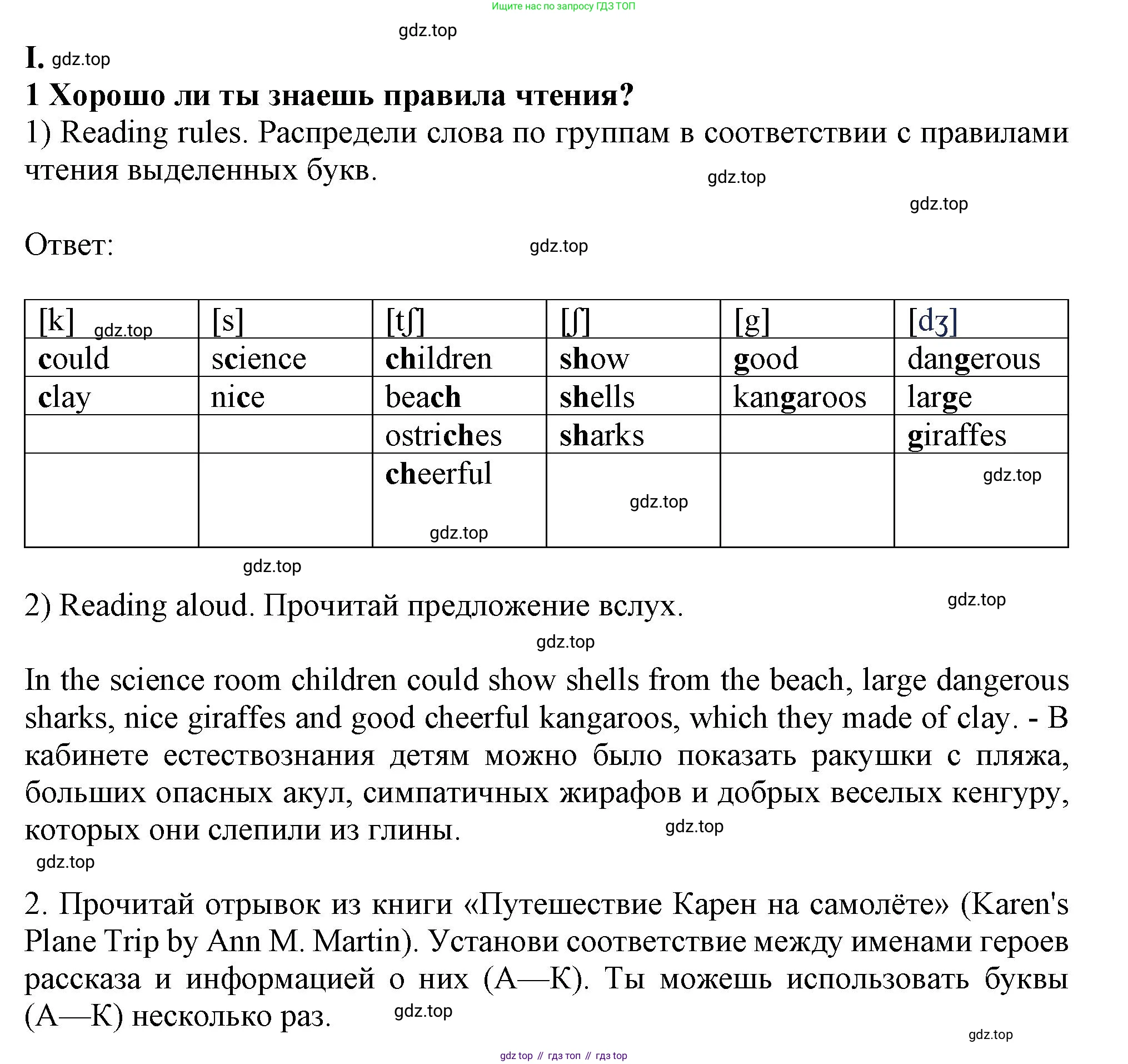 Английский язык (english), 2-4 класс контрольные задания (assessment tasks), автор: Кузовлев Владимир Петрович (Kuzovlev Vladimir), издательство Просвещение, Москва, 2016, зелёного цвета, страница 57, номер II, Решение