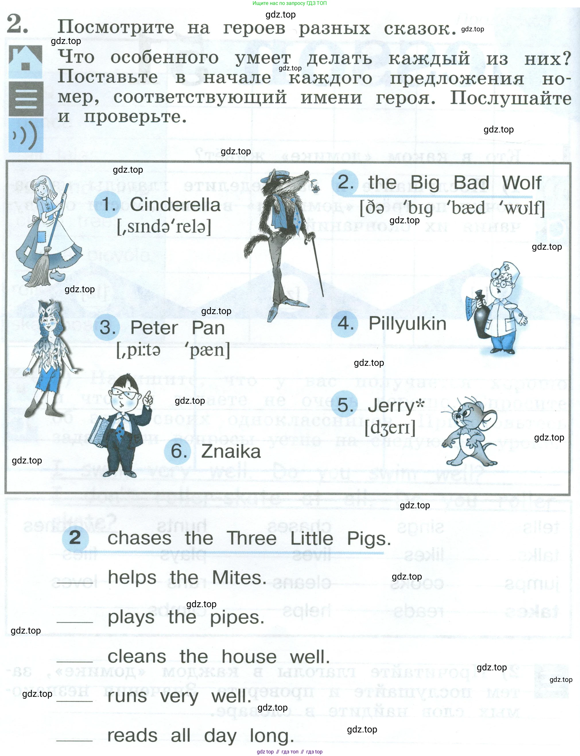 Английский язык (english), 2 класс рабочая тетрадь (activity book), авторы: Кузовлев Владимир Петрович (Kuzovlev Vladimir), Перегудова Эльвира Шакировна, Пастухова Светлана Анатольевна (Pastukhova Svetlana), Стрельникова Ольга Викторовна (Strelnikova Olga), издательство Просвещение, Москва, 2023, розового цвета, страница 94, номер 2, Условие