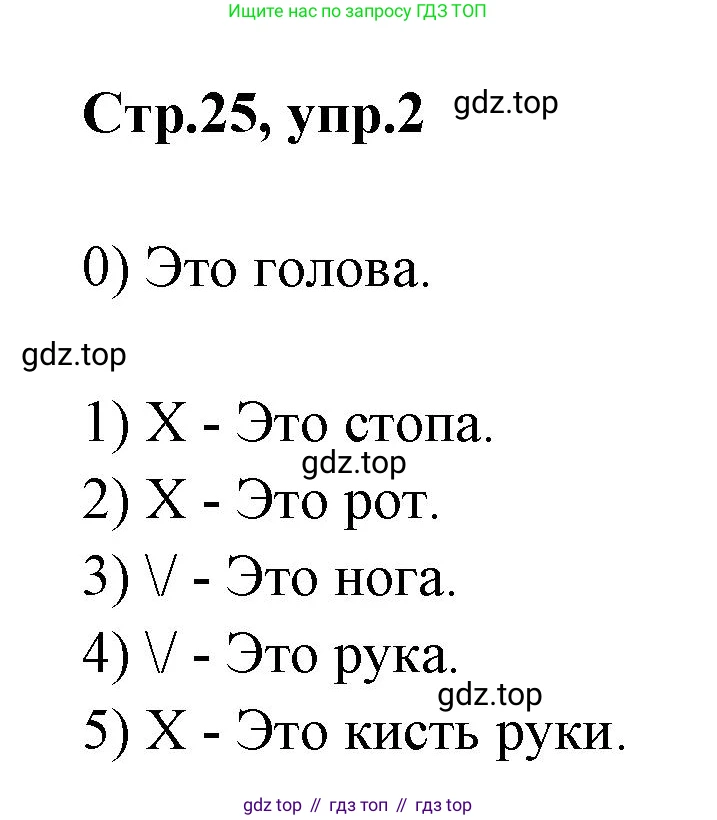 Английский язык (english), 2 класс контрольные задания (test booklet), авторы: Баранова Ксения Михайловна (Baranova Ksenia), Дули Дженни (Dooley Jenny), Копылова Виктория Викторовна (Kopylova Victoria), Мильруд Радислав Петрович (Millrood Radislav), Эванс Вирджиния (Evans Virginia), издательство Просвещение, Москва, 2023, серого цвета, страница 25, номер 2, Решение