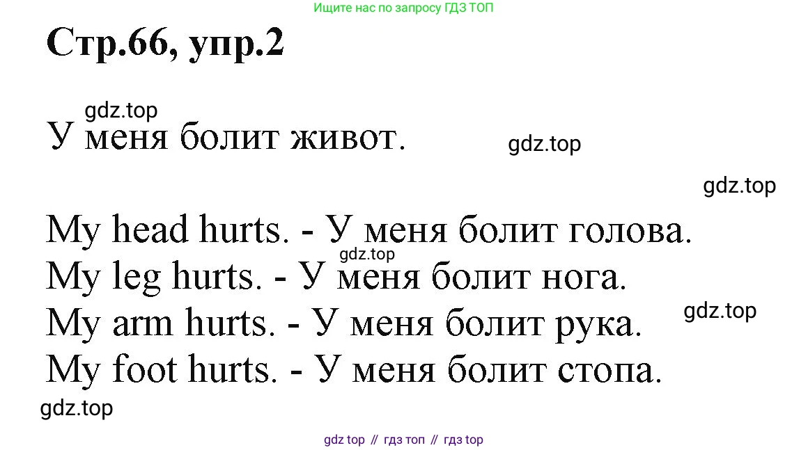 ГДЗ Английский язык (english), 2 класс Учебник (Student's book), авторы: Баранова Ксения Михайловна (Baranova Ksenia), Дули Дженни (Dooley Jenny), Копылова Виктория Викторовна (Kopylova Victoria), Мильруд Радислав Петрович (Millrood Radislav), Эванс Вирджиния (Evans Virginia), издательство Просвещение, Москва, 2023, белого цвета, Часть ( Part) 1, страница 66, номер 2, Решение