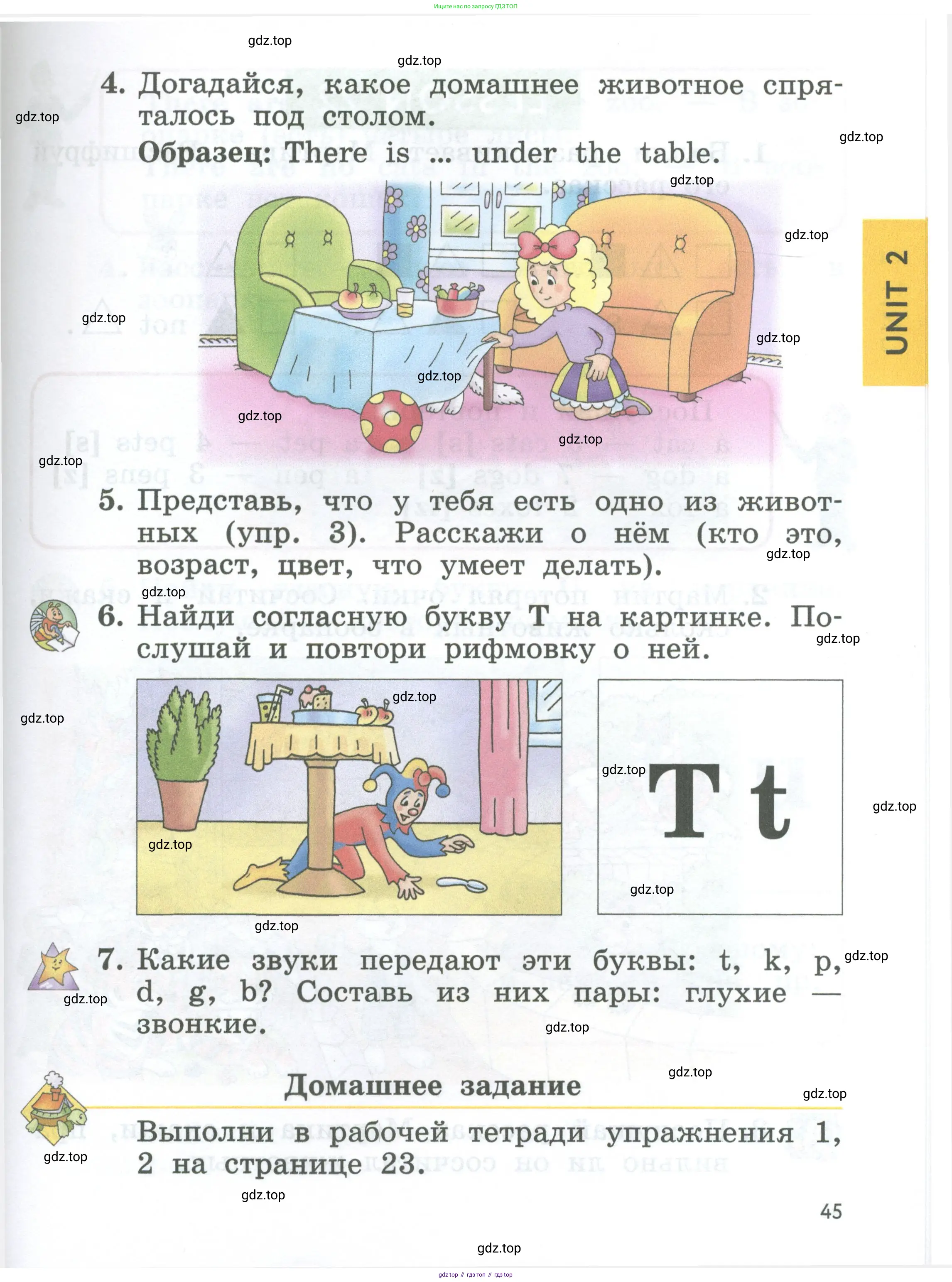 Английский язык (english), 2 класс Учебник (Student's book), авторы: Биболетова Мерем Забатовна, Денисенко Ольга Анатольевна, Трубанева Наталия Николаевна, издательство Просвещение, Москва, 2023, красного цвета, страница 45