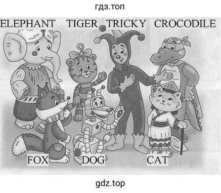 ELEPHANT TIGER TRICKY CROCODILE FOX DOG CAT