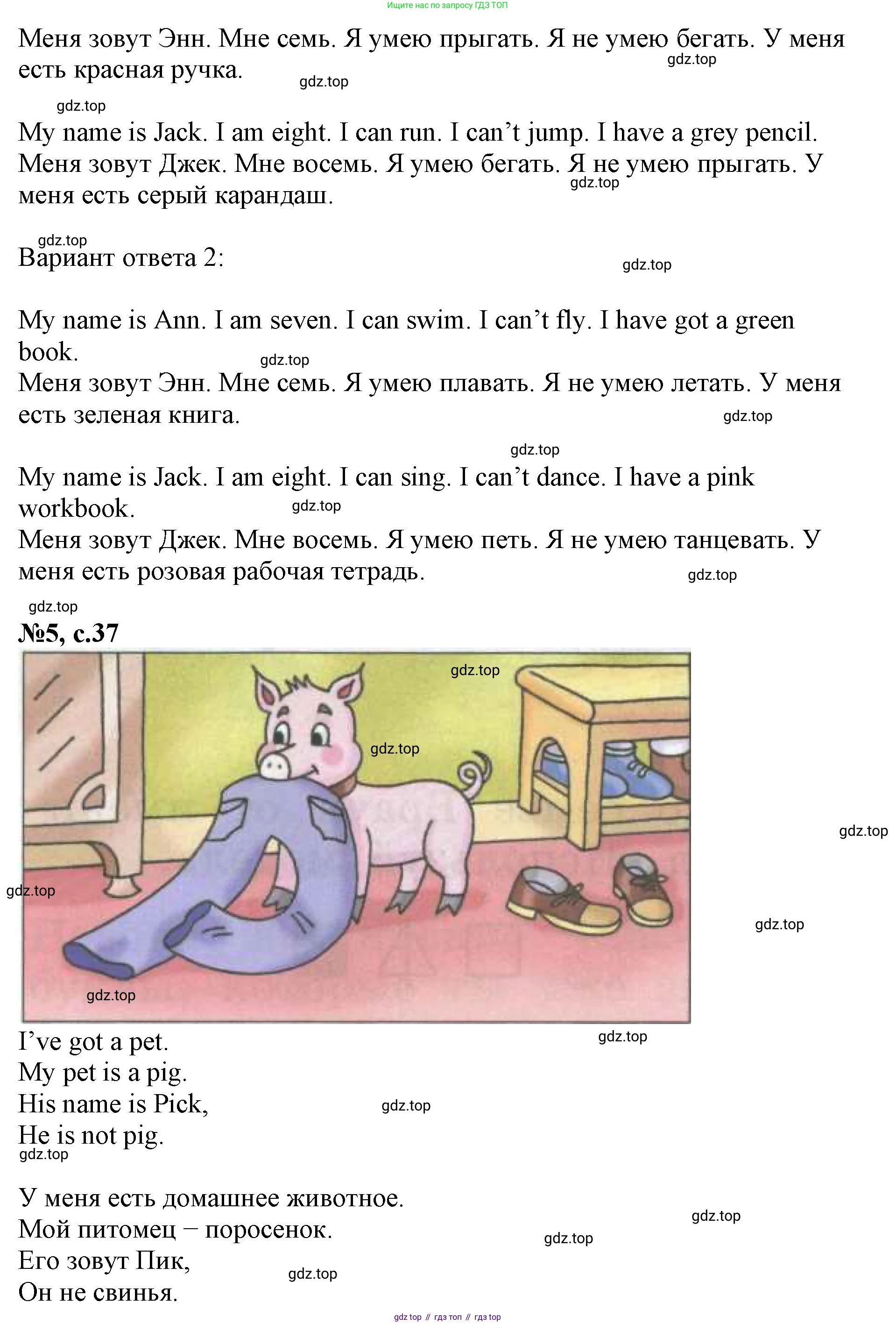 Английский язык (english), 2 класс Учебник (Student's book), авторы: Биболетова Мерем Забатовна, Денисенко Ольга Анатольевна, Трубанева Наталия Николаевна, издательство Просвещение, Москва, 2023, красного цвета, страница 37, номер 4, Решение (продолжение 2)