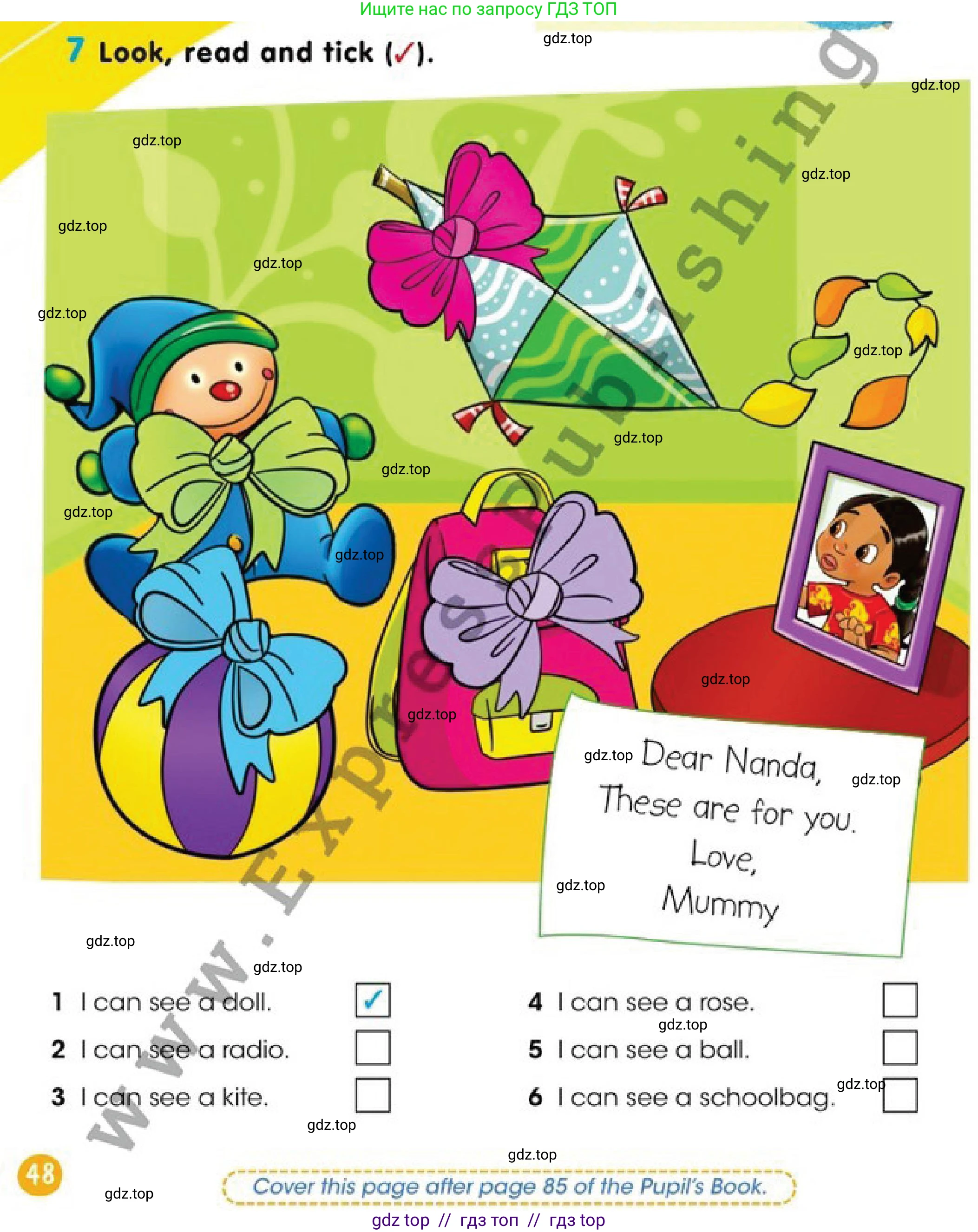 Английский язык (english), 2 класс Учебник (Pupil's book), авторы: Дули Дженни (Dooley Jenny), Эванс Вирджиния (Evans Virginia), Оби Боб (Obee Bob), издательство Express Publishing, Алматы, 2017, жёлтого цвета, страница 48, номер 7, Условие