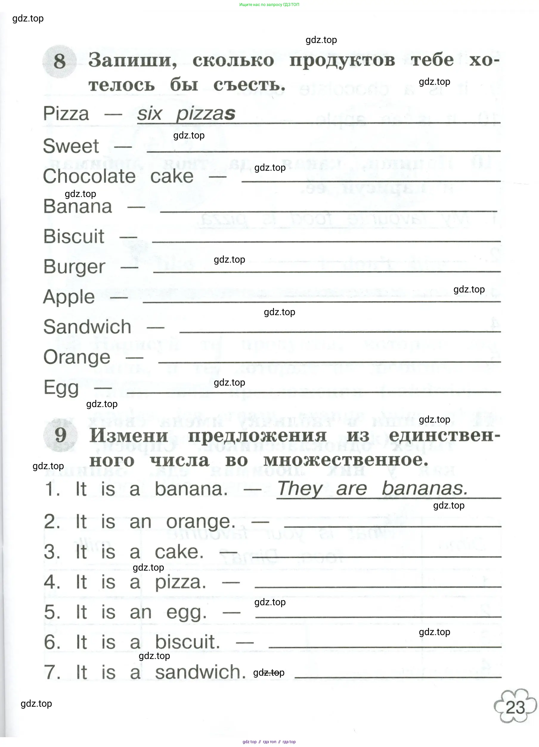 Английский язык (english), 2 класс Грамматический тренажёр, автор: Юшина Дарья Генадьевна, издательство Просвещение, Москва, 2018, розового цвета, страница 23