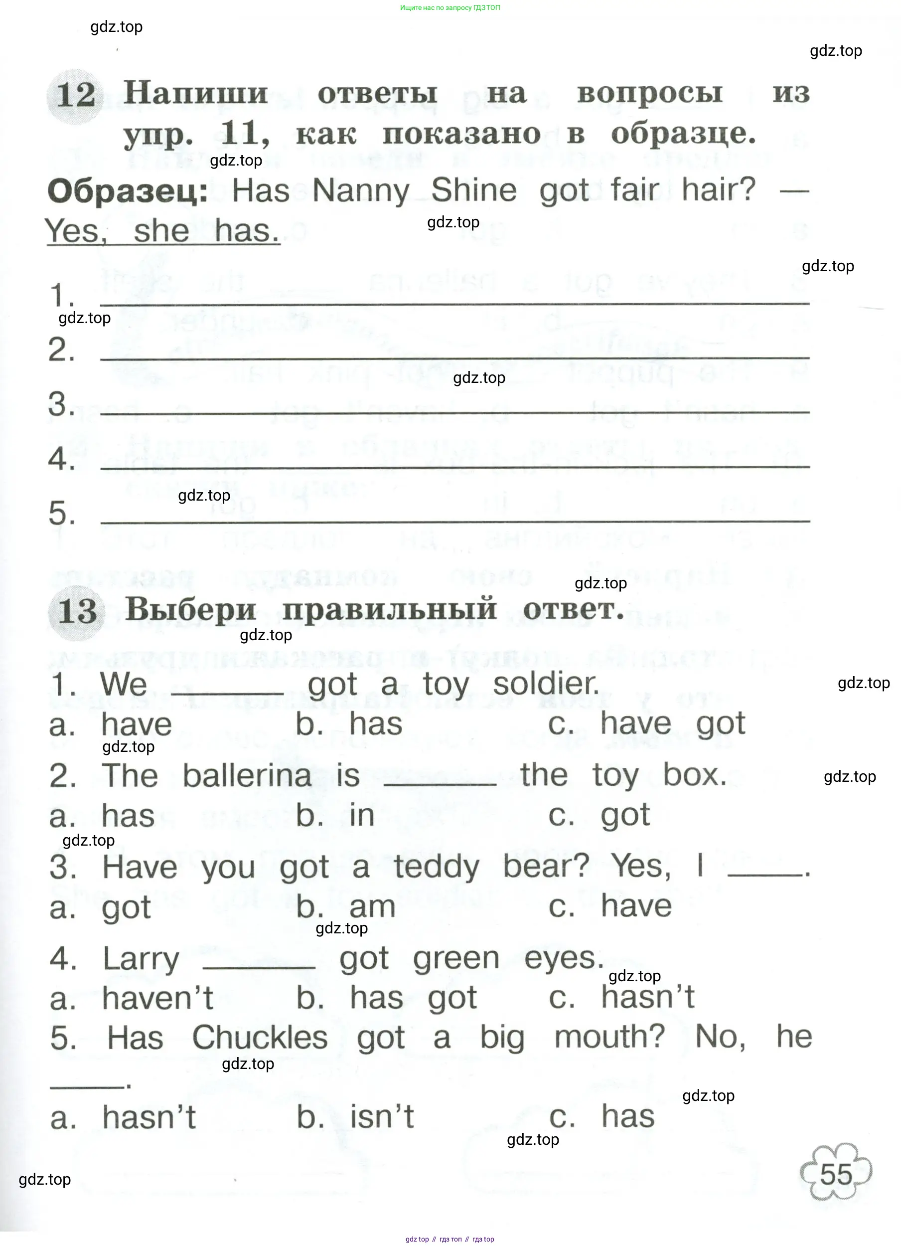 Английский язык (english), 2 класс Грамматический тренажёр, автор: Юшина Дарья Генадьевна, издательство Просвещение, Москва, 2018, розового цвета, страница 55