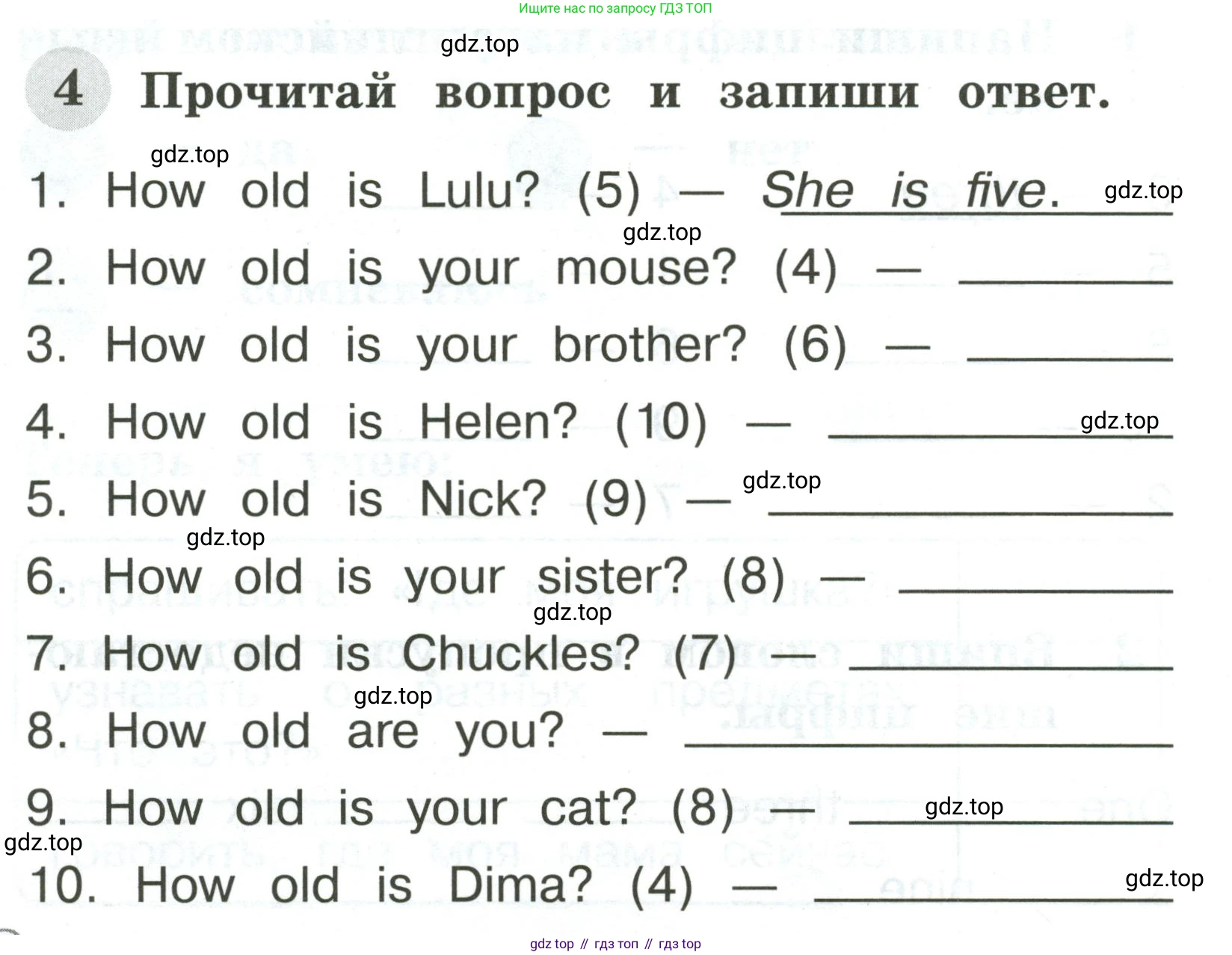 Английский язык (english), 2 класс Грамматический тренажёр, автор: Юшина Дарья Генадьевна, издательство Просвещение, Москва, 2018, розового цвета, страница 20, номер 4, Условие