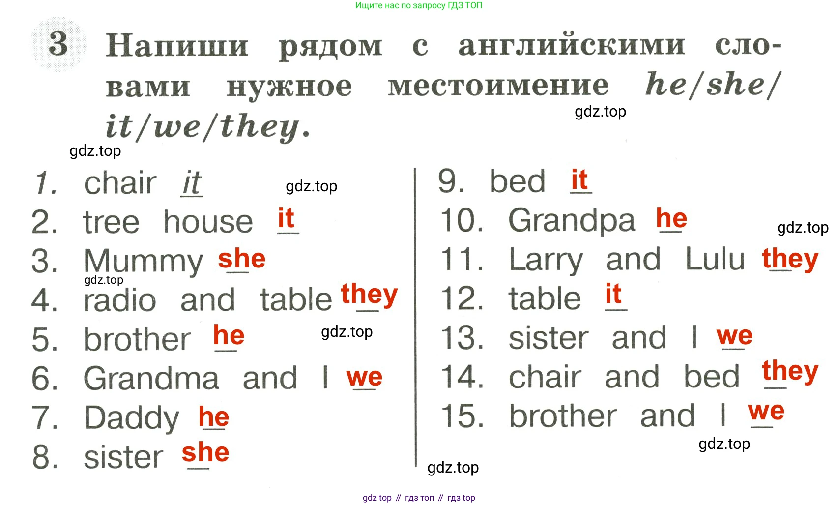 Английский язык (english), 2 класс Грамматический тренажёр, автор: Юшина Дарья Генадьевна, издательство Просвещение, Москва, 2018, розового цвета, страница 7, номер 3, Решение 3
