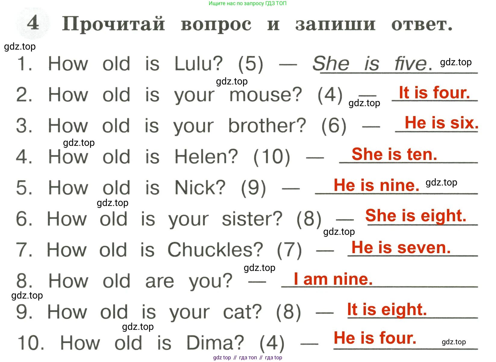 Английский язык (english), 2 класс Грамматический тренажёр, автор: Юшина Дарья Генадьевна, издательство Просвещение, Москва, 2018, розового цвета, страница 20, номер 4, Решение 3