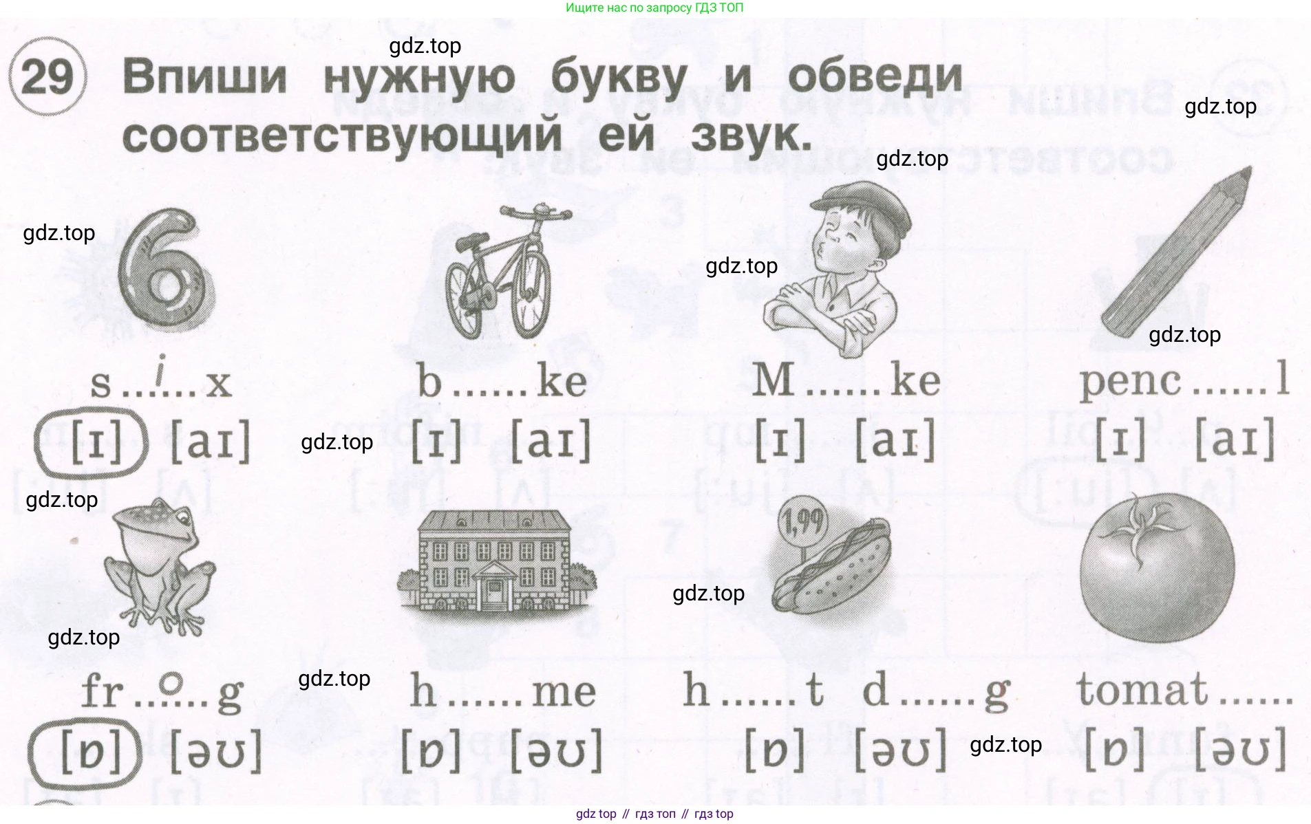 Английский язык (english), 2 класс рабочая тетрадь, авторы: Комарова Юлия Александровна, Ларионова Ирина Владимировна, издательство Русское слово, Москва, 2023, сиреневого цвета, страница 11, номер 29, Условие