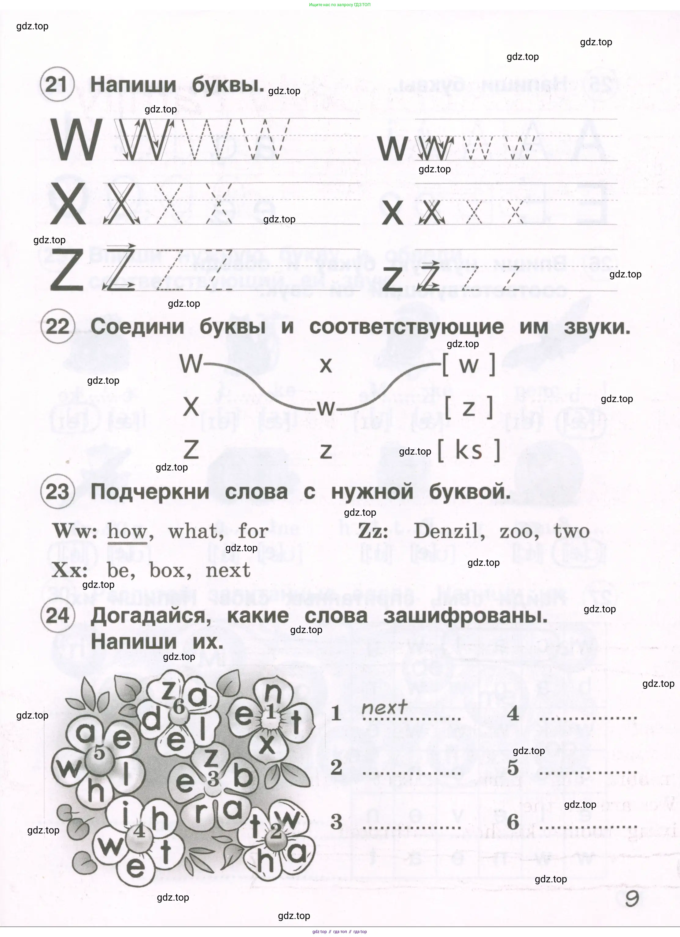 Английский язык (english), 2 класс рабочая тетрадь, авторы: Комарова Юлия Александровна, Ларионова Ирина Владимировна, издательство Русское слово, Москва, 2023, сиреневого цвета, страница 9