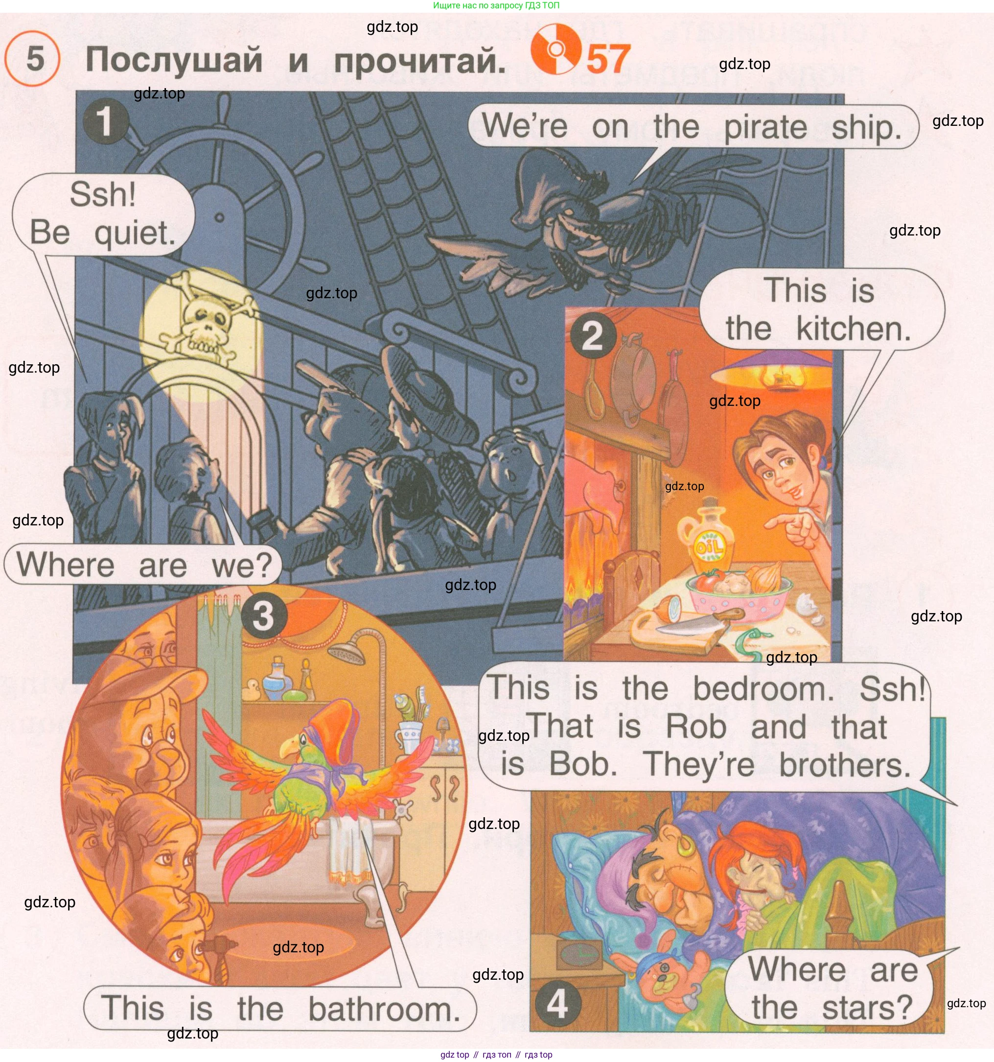 ГДЗ Английский язык (english), 2 класс Учебник, авторы: Комарова Юлия Александровна, Ларионова Ирина Владимировна, издательство Русское слово, Москва, 2022, сиреневого цвета, страница 60, номер 5, Условие