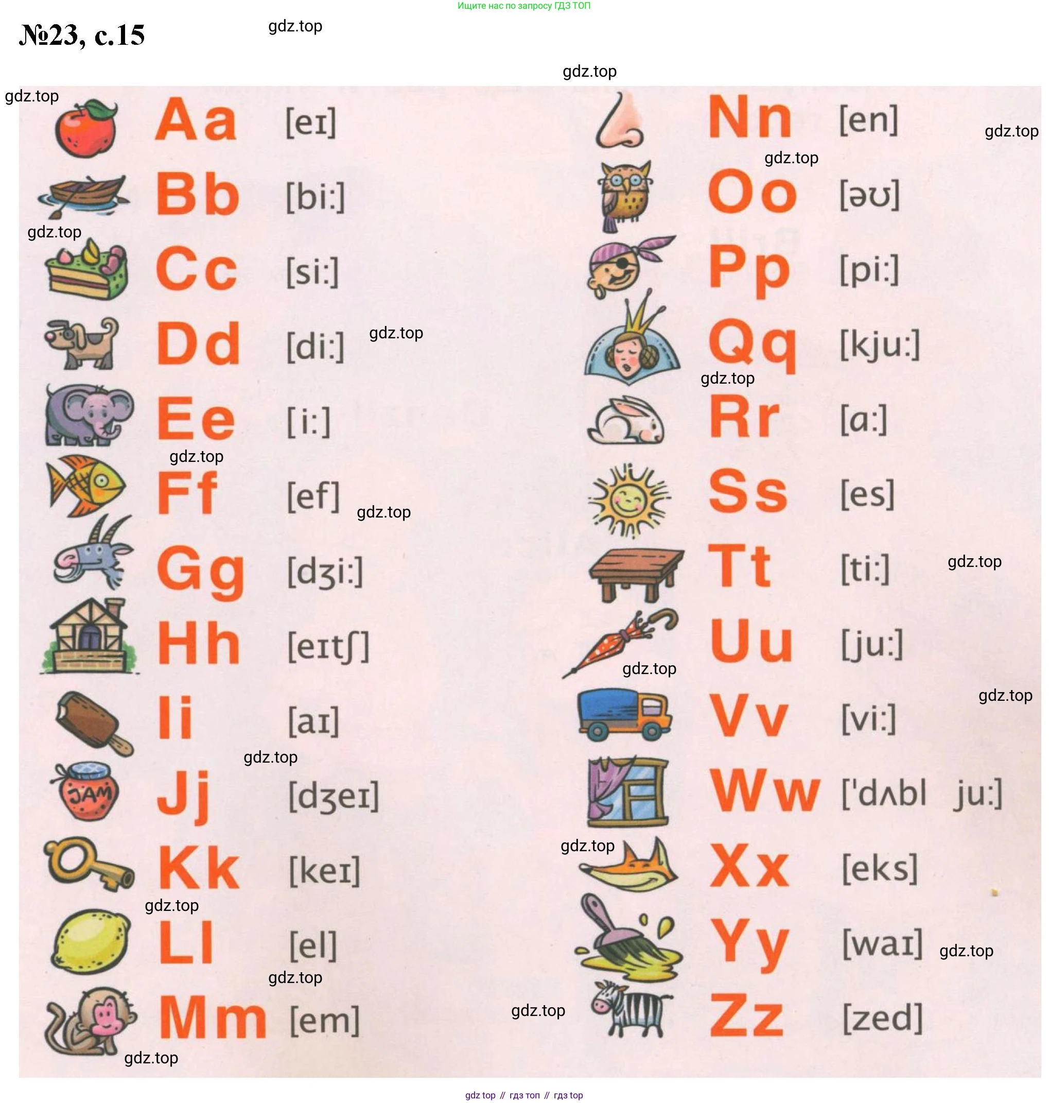 Английский язык (english), 2 класс Учебник, авторы: Комарова Юлия Александровна, Ларионова Ирина Владимировна, издательство Русское слово, Москва, 2022, сиреневого цвета, страница 15, номер 23, Решение