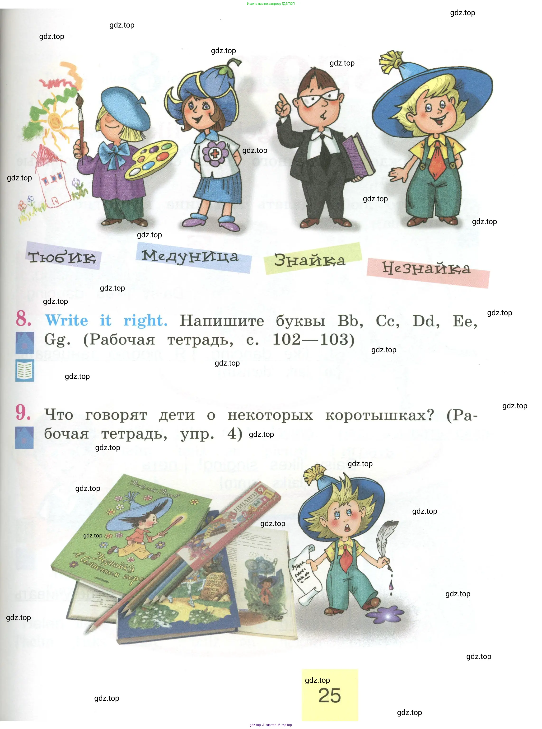 Английский язык (english), 2 класс Учебник (Student's book), авторы: Кузовлев Владимир Петрович (Kuzovlev Vladimir), Перегудова Эльвира Шакировна, Пастухова Светлана Анатольевна (Pastukhova Svetlana), Стрельникова Ольга Викторовна (Strelnikova Olga), издательство Просвещение, Москва, 2023, розового цвета, Часть ( Part) 1, страница 25