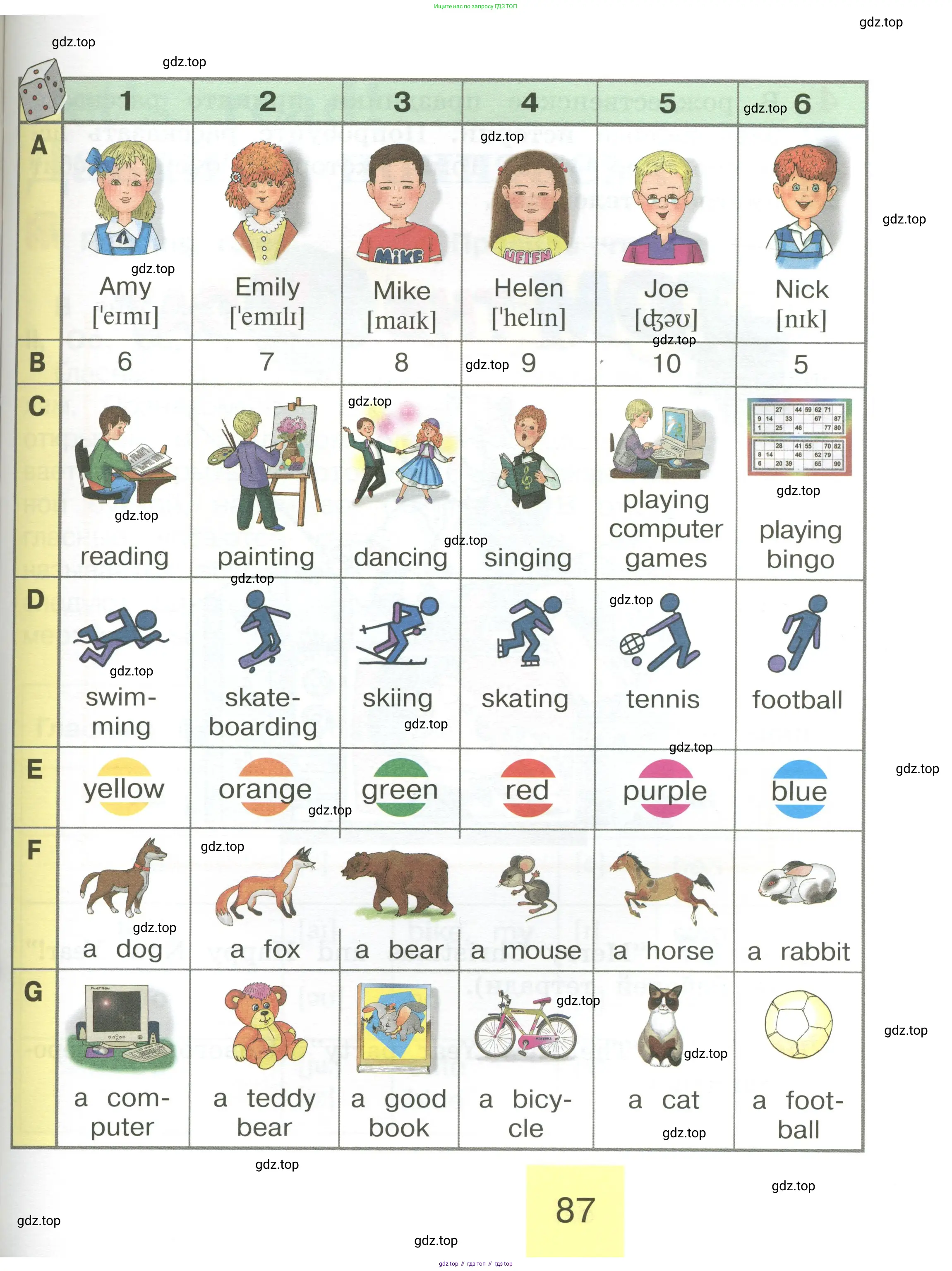 Английский язык (english), 2 класс Учебник (Student's book), авторы: Кузовлев Владимир Петрович (Kuzovlev Vladimir), Перегудова Эльвира Шакировна, Пастухова Светлана Анатольевна (Pastukhova Svetlana), Стрельникова Ольга Викторовна (Strelnikova Olga), издательство Просвещение, Москва, 2023, розового цвета, Часть ( Part) 2, страница 87