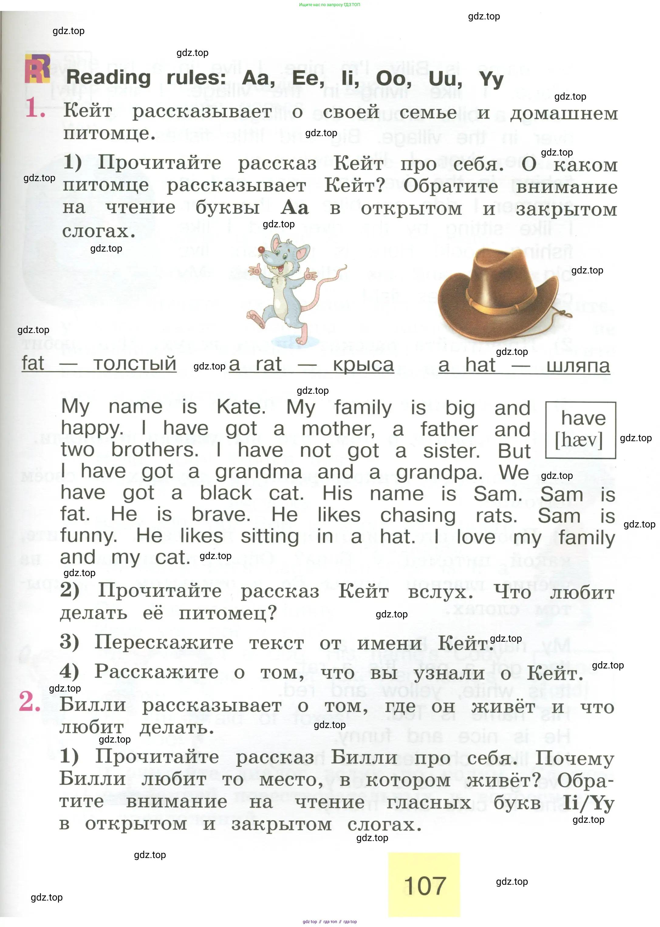 Английский язык (english), 2 класс Учебник (Student's book), авторы: Кузовлев Владимир Петрович (Kuzovlev Vladimir), Перегудова Эльвира Шакировна, Пастухова Светлана Анатольевна (Pastukhova Svetlana), Стрельникова Ольга Викторовна (Strelnikova Olga), издательство Просвещение, Москва, 2023, розового цвета, Часть ( Part) 2, страница 107