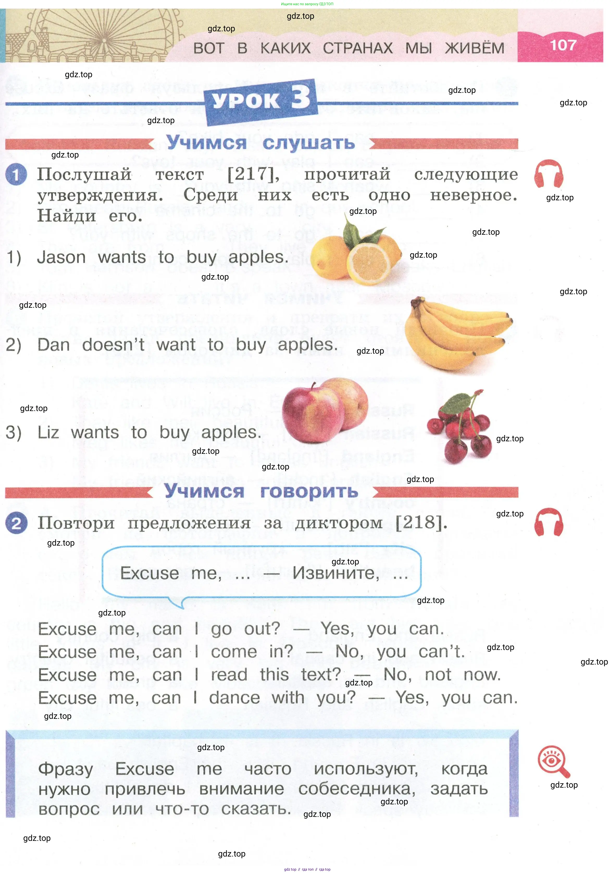 Английский язык (english), 2 класс Учебник, авторы: Афанасьева Ольга Васильевна (Afanasyeva Olga), Баранова Ксения Михайловна (Baranova Ksenia), Михеева Ирина Владимировна (Mikheeva Irina), издательство Просвещение, Москва, 2023, Часть 1, страница 107