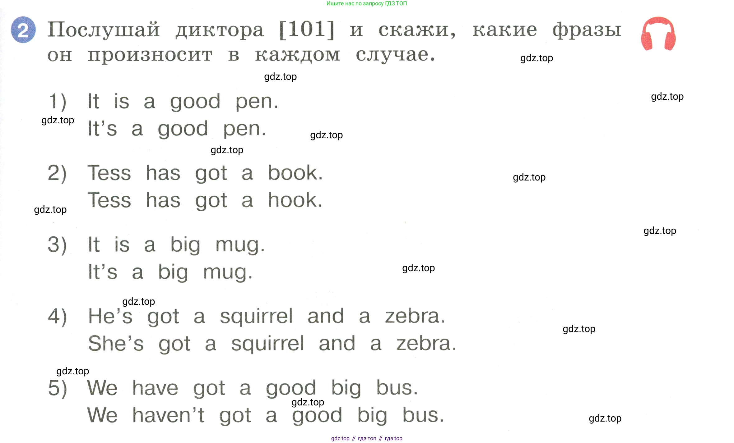 Английский язык (english), 2 класс Учебник, авторы: Афанасьева Ольга Васильевна (Afanasyeva Olga), Баранова Ксения Михайловна (Baranova Ksenia), Михеева Ирина Владимировна (Mikheeva Irina), издательство Просвещение, Москва, 2023, Часть 1, страница 91, номер 2, Условие