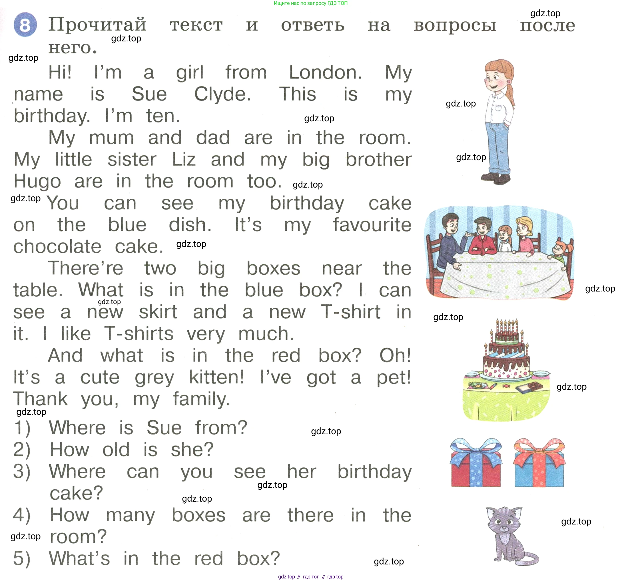 Английский язык (english), 2 класс Учебник, авторы: Афанасьева Ольга Васильевна (Afanasyeva Olga), Баранова Ксения Михайловна (Baranova Ksenia), Михеева Ирина Владимировна (Mikheeva Irina), издательство Просвещение, Москва, 2023, Часть 2, страница 73, номер 8, Условие