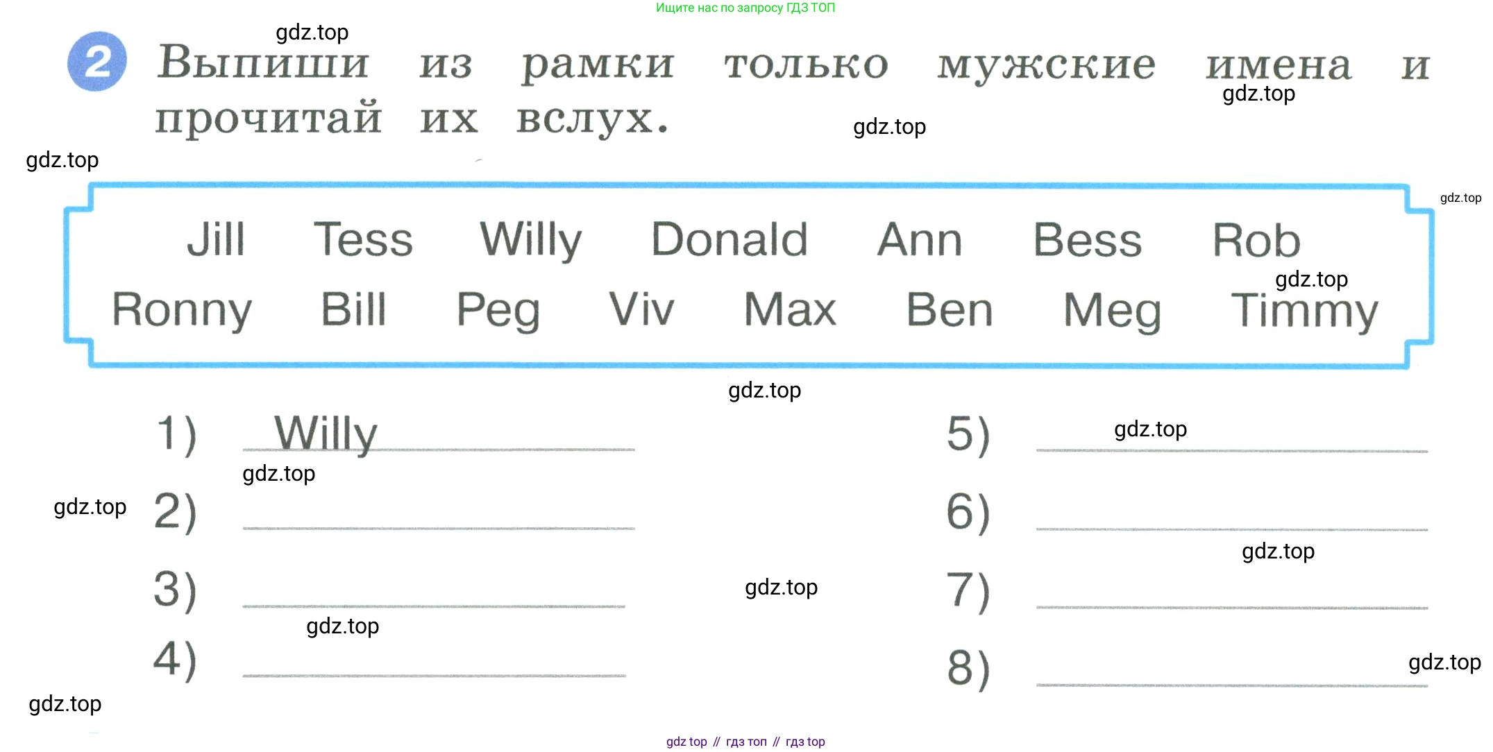 ГДЗ Английский язык (english), 2 класс рабочая тетрадь, авторы: Афанасьева Ольга Васильевна (Afanasyeva Olga), Баранова Ксения Михайловна (Baranova Ksenia), Михеева Ирина Владимировна (Mikheeva Irina), издательство Просвещение, Москва, 2023, Часть 1, страница 36, номер 2, Условие