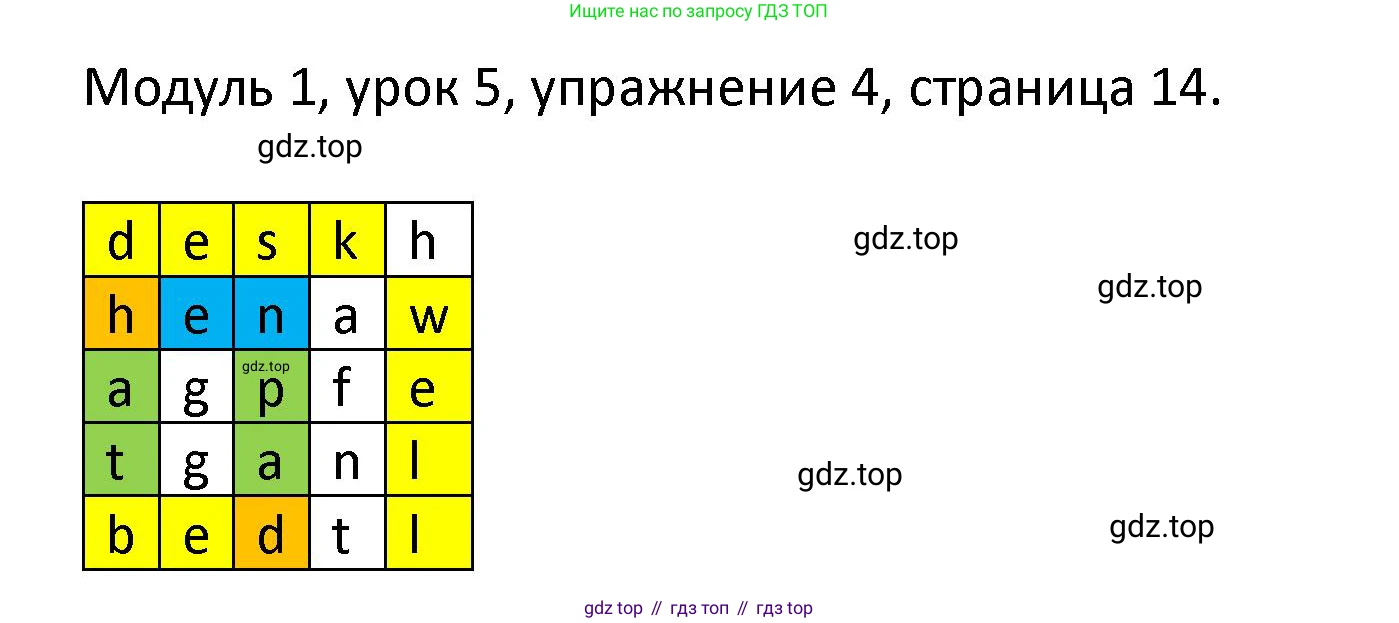 ГДЗ Английский язык (english), 2 класс рабочая тетрадь, авторы: Афанасьева Ольга Васильевна (Afanasyeva Olga), Баранова Ксения Михайловна (Baranova Ksenia), Михеева Ирина Владимировна (Mikheeva Irina), издательство Просвещение, Москва, 2023, Часть 1, страница 14, номер 4, Решение
