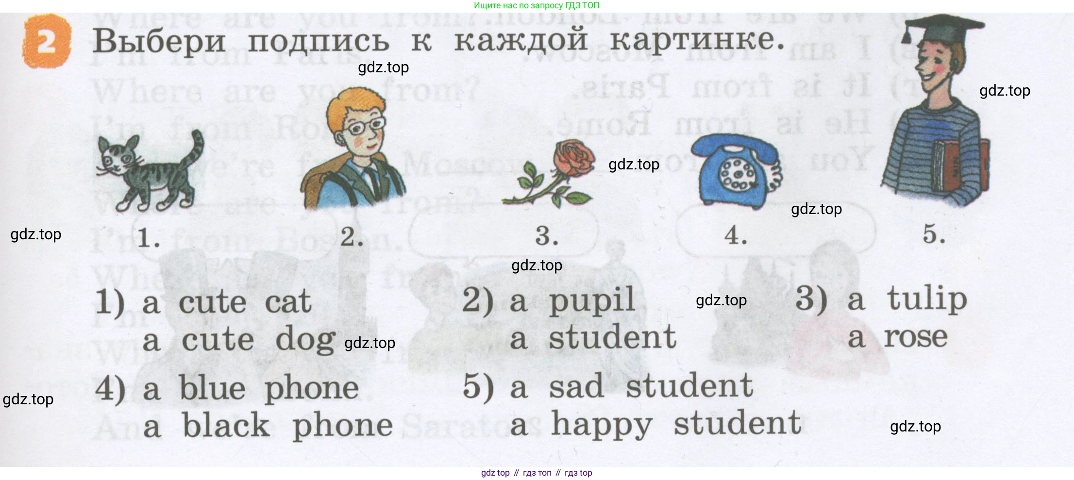 Английский язык (english), 2 класс Учебник, авторы: Афанасьева Ольга Васильевна (Afanasyeva Olga), Михеева Ирина Владимировна (Mikheeva Irina), издательство Просвещение, Москва, 2012 - 2022, Часть 2, страница 29, номер 2, Условие