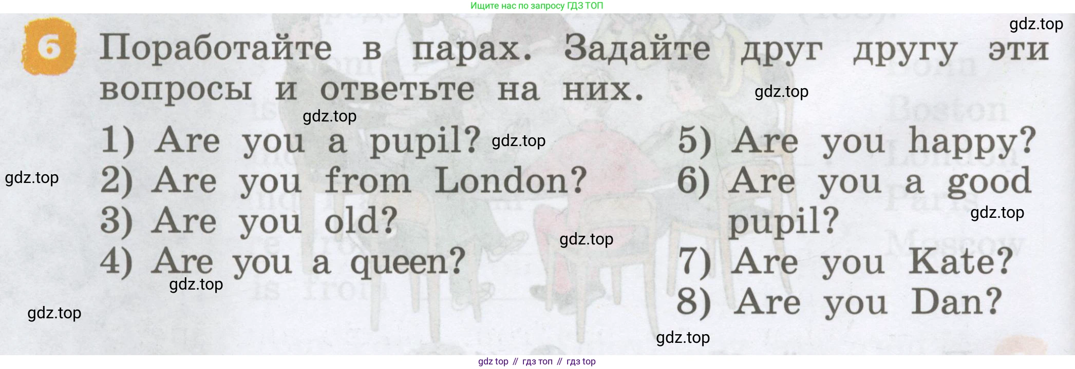 Английский язык (english), 2 класс Учебник, авторы: Афанасьева Ольга Васильевна (Afanasyeva Olga), Михеева Ирина Владимировна (Mikheeva Irina), издательство Просвещение, Москва, 2012 - 2022, Часть 2, страница 34, номер 6, Условие
