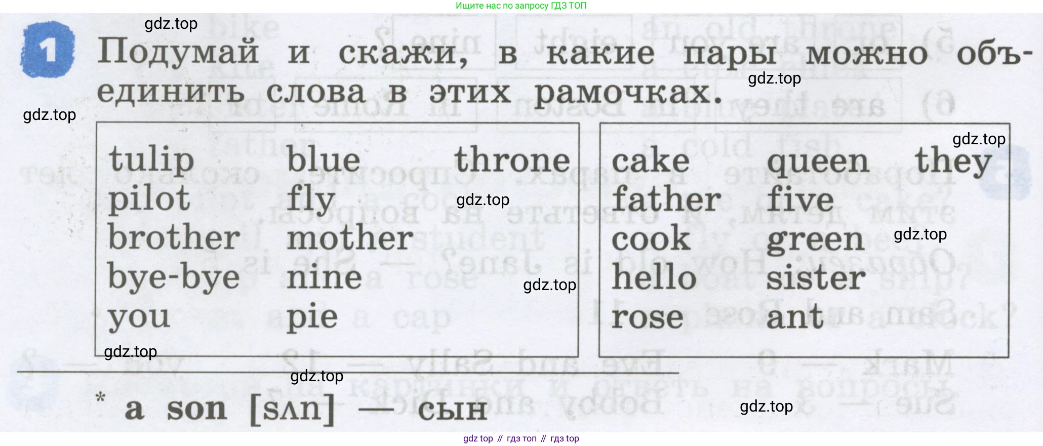 Английский язык (english), 2 класс Учебник, авторы: Афанасьева Ольга Васильевна (Afanasyeva Olga), Михеева Ирина Владимировна (Mikheeva Irina), издательство Просвещение, Москва, 2012 - 2022, Часть 2, страница 58, номер 1, Условие