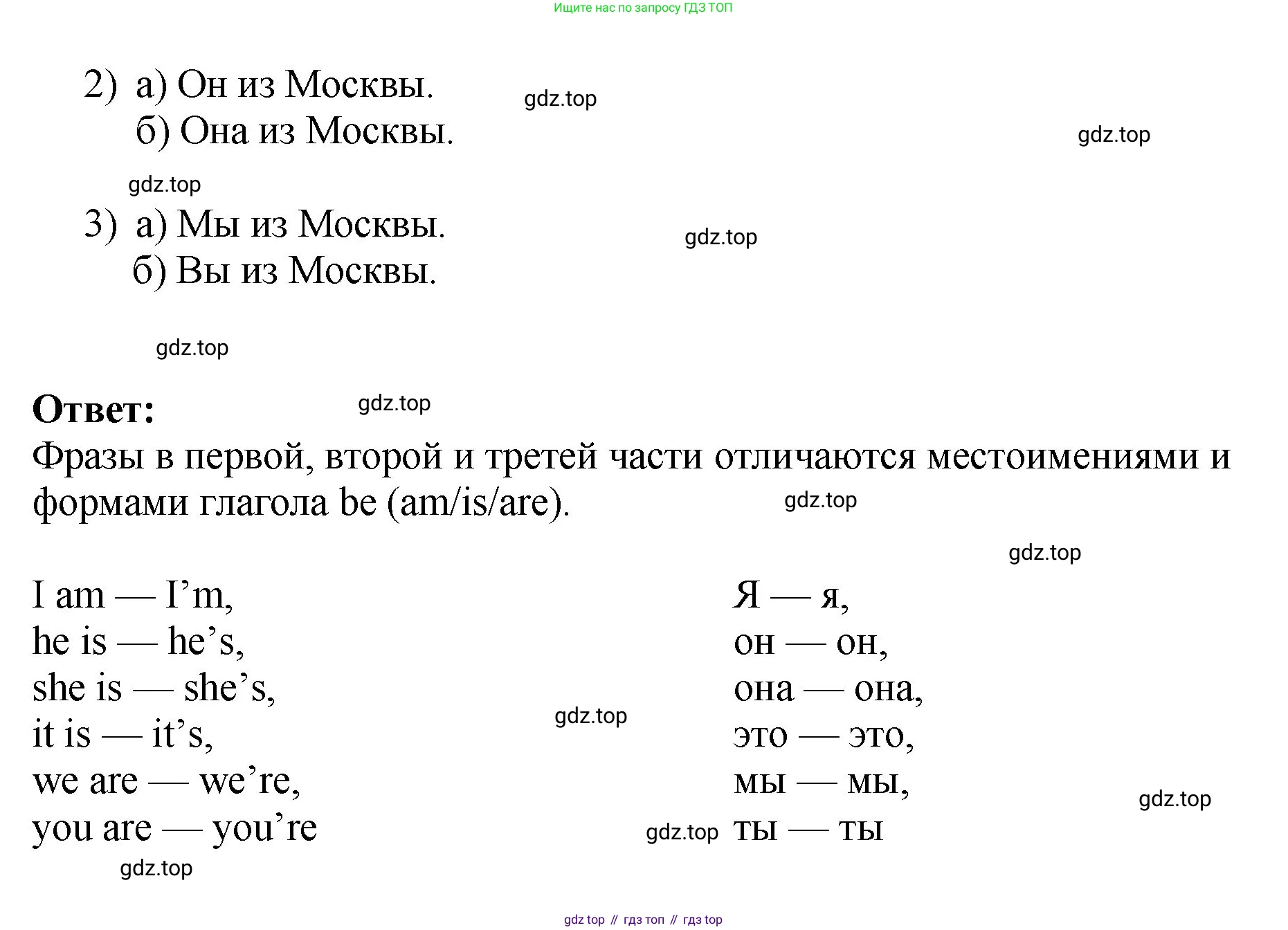 Английский язык (english), 2 класс Учебник, авторы: Афанасьева Ольга Васильевна (Afanasyeva Olga), Михеева Ирина Владимировна (Mikheeva Irina), издательство Просвещение, Москва, 2012 - 2022, Часть 2, страница 30, номер 3, Решение (продолжение 2)