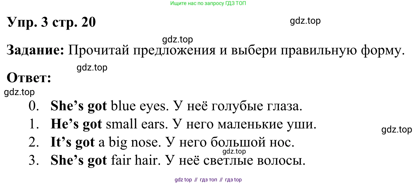Английский язык (english), 2 класс контрольные задания (test booklet), авторы: Быкова Надежда Ильинична (Bykova Nadezhda), Поспелова Марина Давидовна (Pospelova Marina), Дули Дженни (Dooley Jenny), Эванс Вирджиния (Evans Virginia), издательство Просвещение, Москва, 2023, розового цвета, страница 20, номер 3, Решение 2