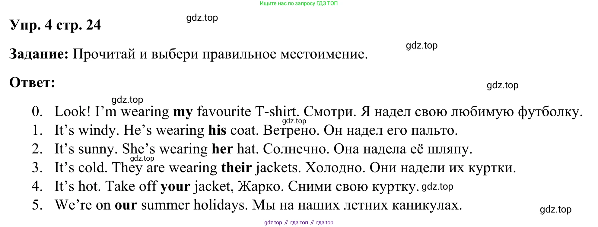 Английский язык (english), 2 класс контрольные задания (test booklet), авторы: Быкова Надежда Ильинична (Bykova Nadezhda), Поспелова Марина Давидовна (Pospelova Marina), Дули Дженни (Dooley Jenny), Эванс Вирджиния (Evans Virginia), издательство Просвещение, Москва, 2023, розового цвета, страница 24, номер 4, Решение 2