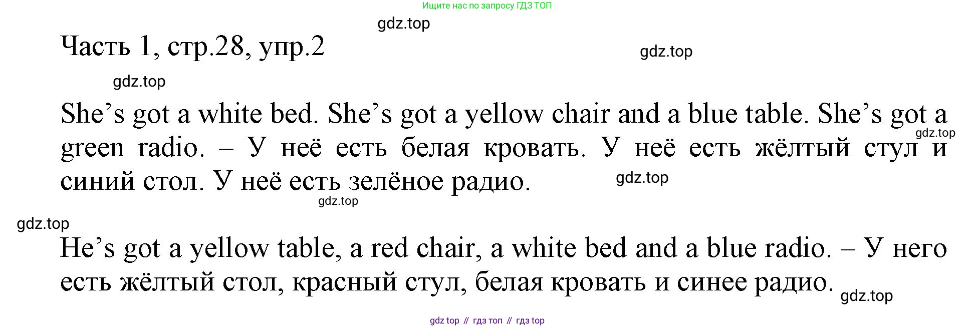 Английский язык (english), 2 класс Учебник (Student's book), авторы: Быкова Надежда Ильинична (Bykova Nadezhda), Бадулина Ольга Ивановна, Поспелова Марина Давидовна (Pospelova Marina), Эванс Вирджиния (Evans Virginia), издательство Просвещение, Москва, 2023, розового цвета, Часть ( Part) 1, страница 28, номер 2, Решение 1