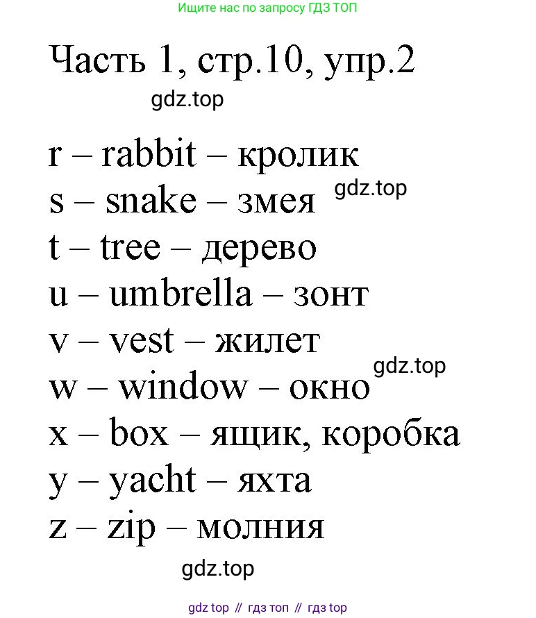 Английский язык (english), 2 класс Учебник (Student's book), авторы: Быкова Надежда Ильинична (Bykova Nadezhda), Бадулина Ольга Ивановна, Поспелова Марина Давидовна (Pospelova Marina), Эванс Вирджиния (Evans Virginia), издательство Просвещение, Москва, 2023, розового цвета, Часть ( Part) 1, страница 10, номер 2, Решение 1